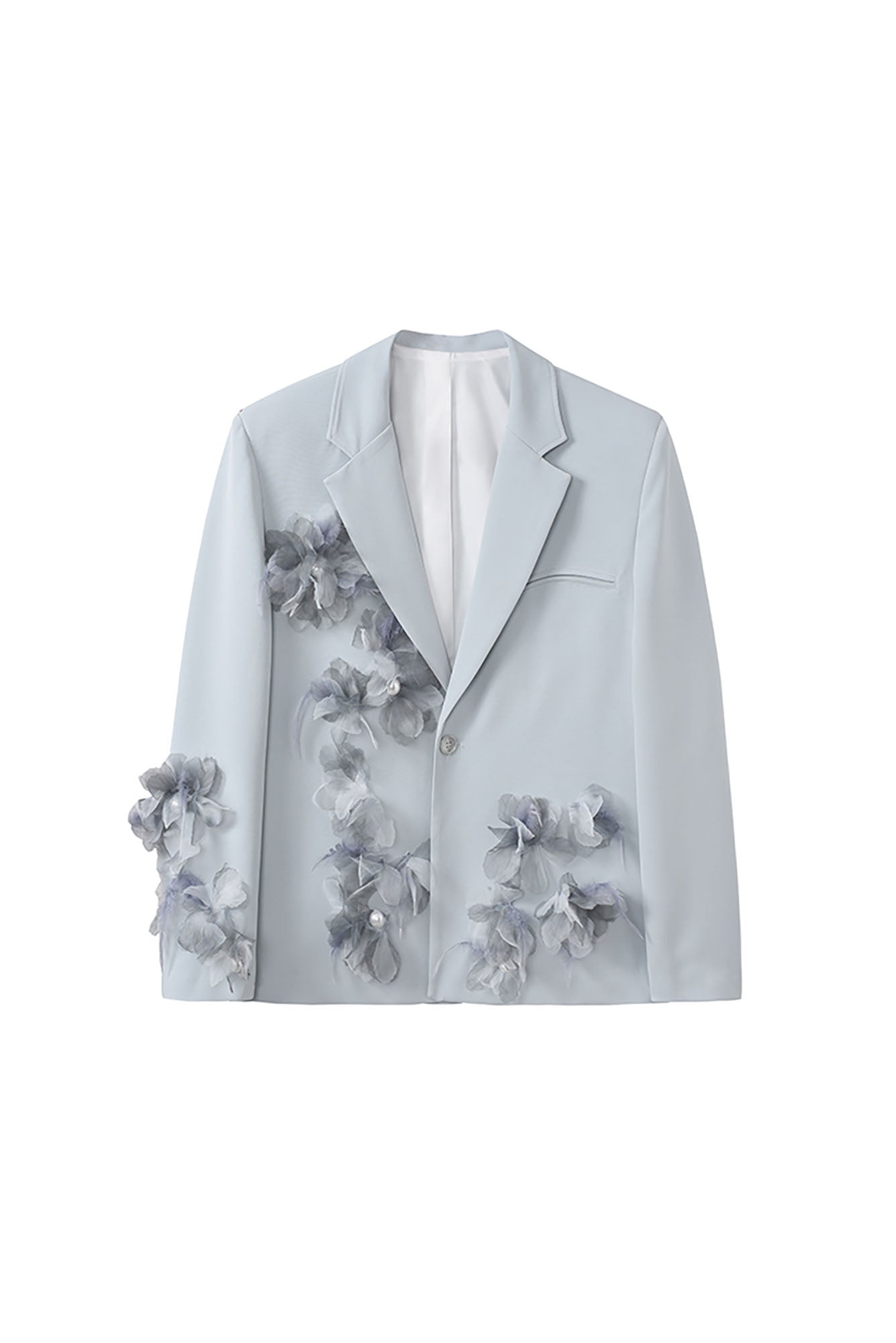 JIECHI Embellished Floral Oversized Blazer, premium urban and streetwear designers apparel on PROJECTISR.com, JIECHI