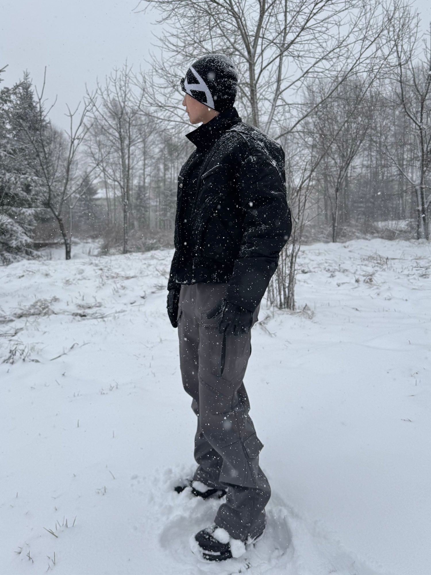 CATSSTAC Paneled Utility Fleece-Lined Cargo Pants