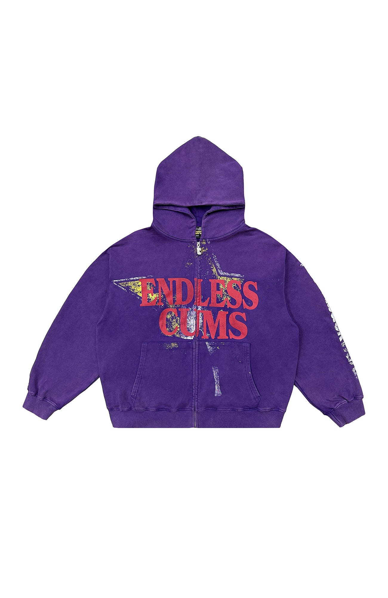 EVETS Star Graphic Zip-Up Hoodie