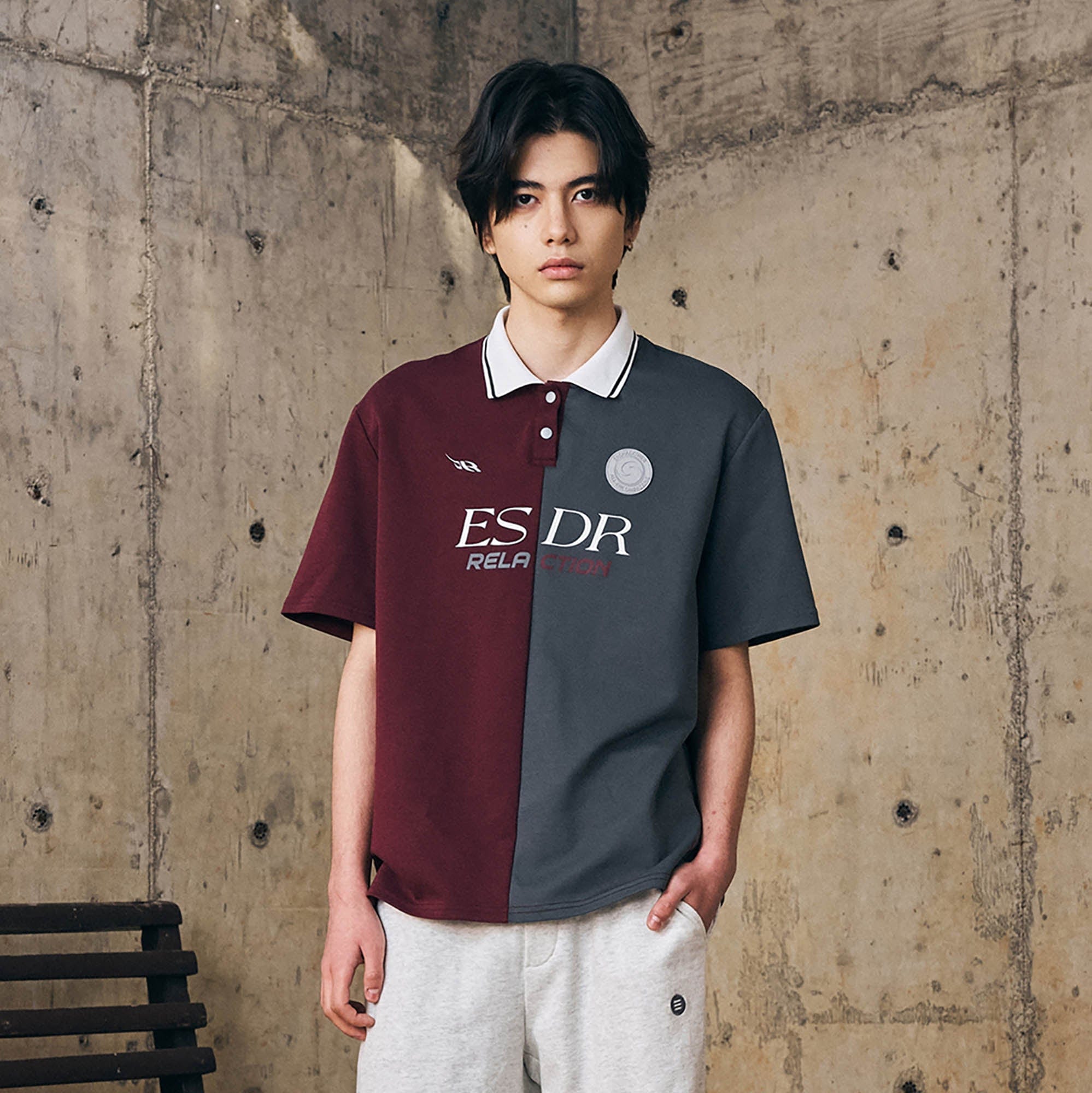 ENSHADOWER Retro Contrast Panel Polo T-Shirt, premium urban and streetwear designers apparel on PROJECTISR.com, ENSHADOWER
