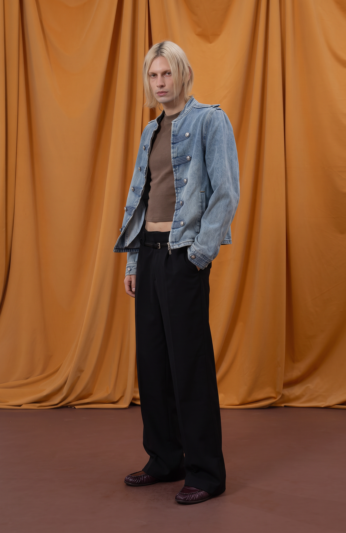 CLP Retro Washed Napoleon-Clasp Denim Jacket