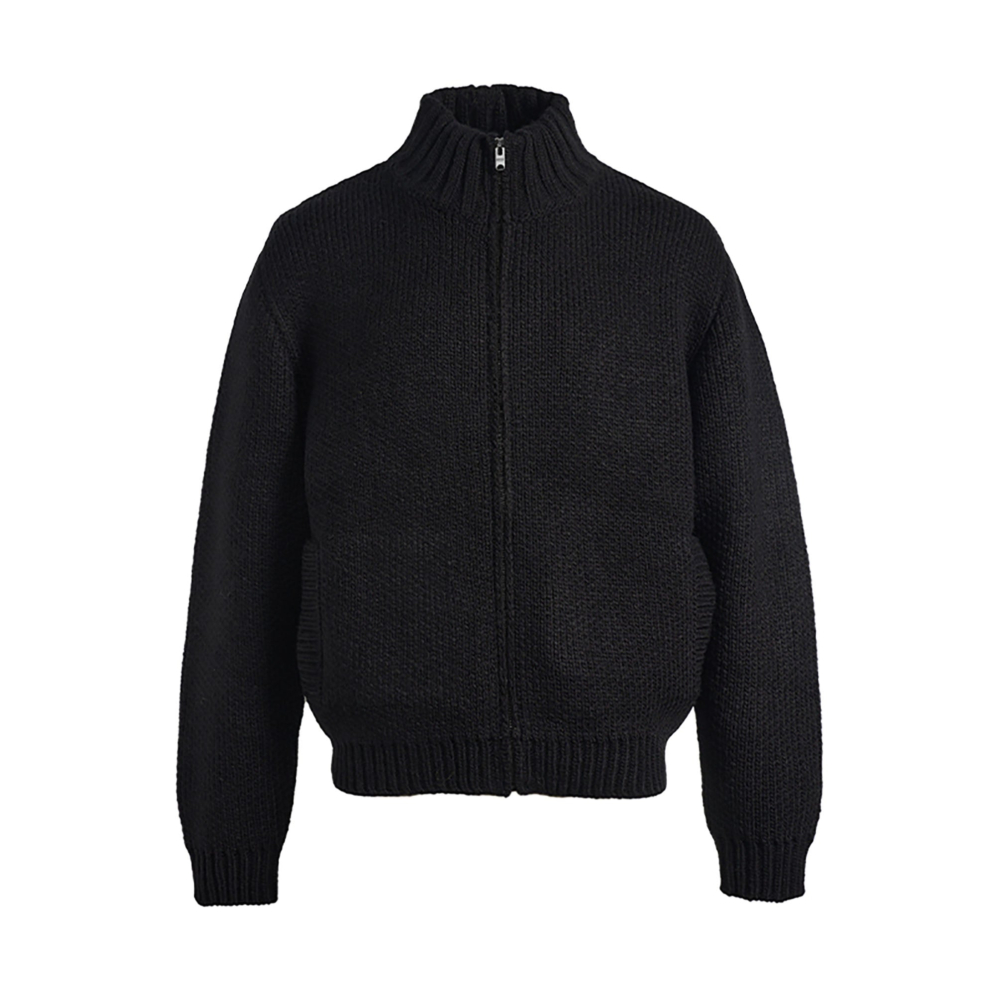 PMW Chunky LOGO Intarsia Zip-Up Sweater