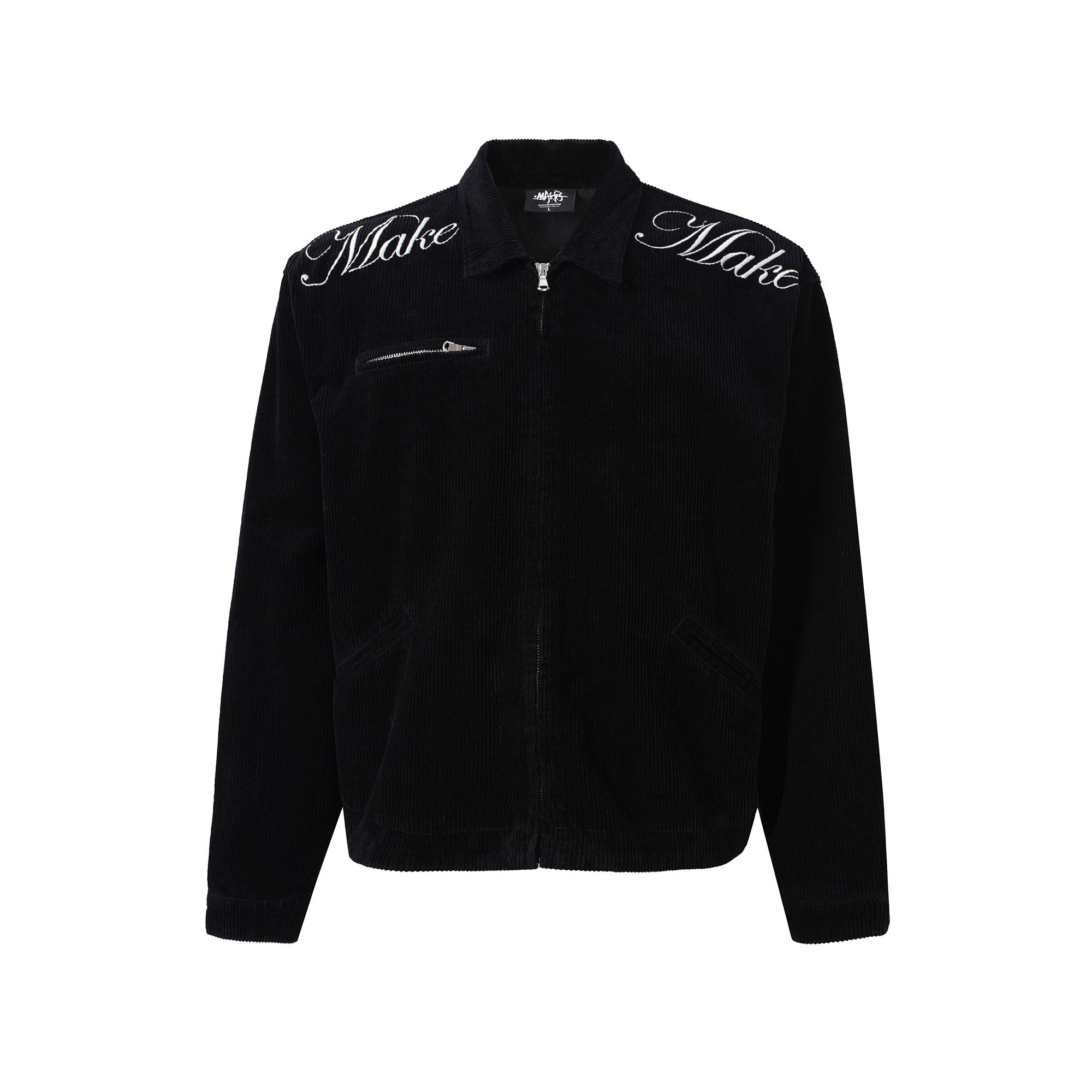 MAKEMORE Script Embroidered Corduroy Jacket