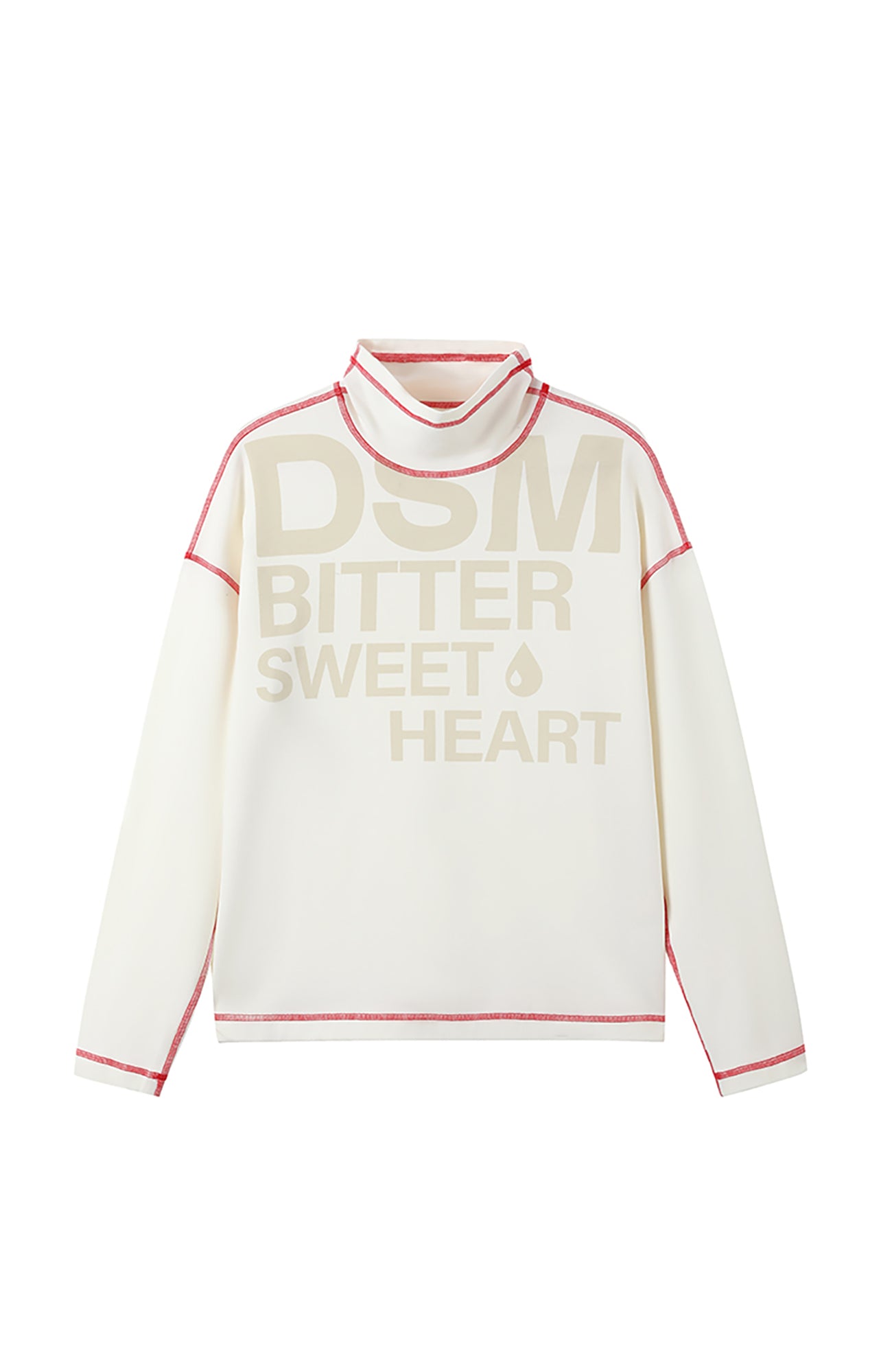 DONSMOKE Contrast Stitch LOGO Turtleneck