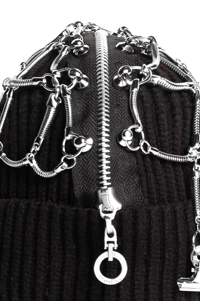 INSIDE OUT Wired Zipper Beanie, premium urban and streetwear designers apparel on PROJECTISR.com, INSIDE OUT