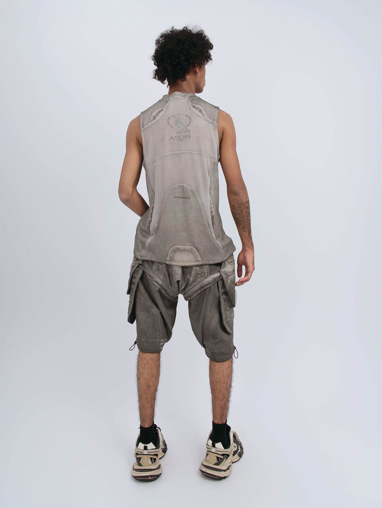 STEAM Distressed Spliced Detachable Utility Shorts