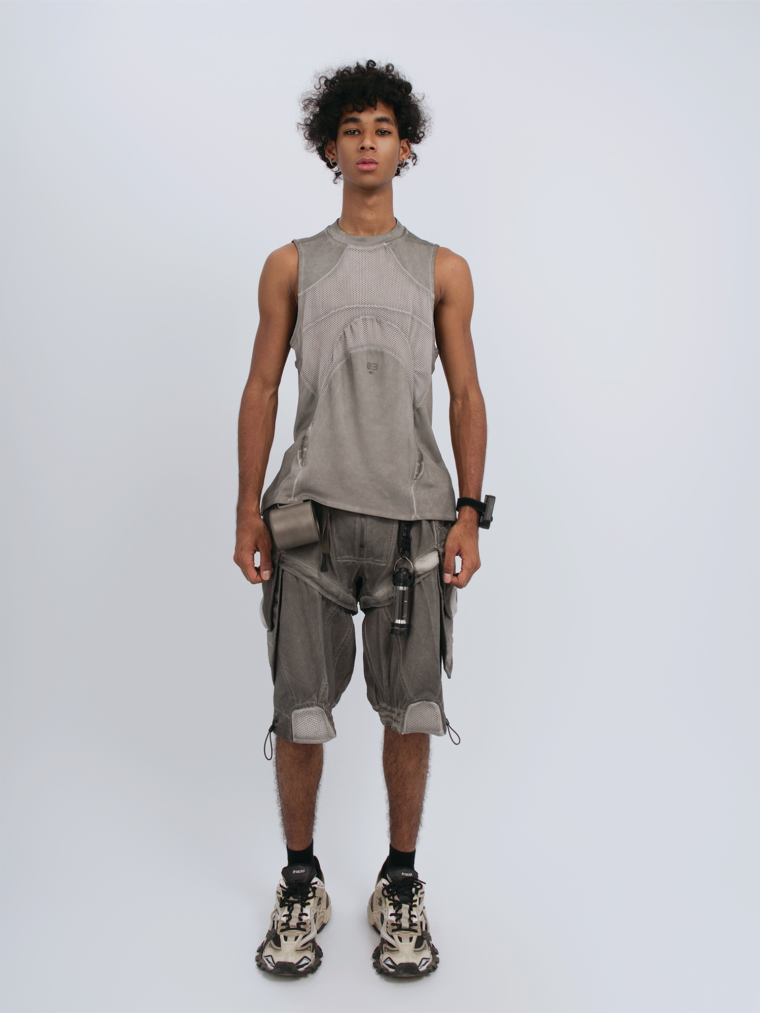 STEAM Distressed Mesh Tactical Tank Top