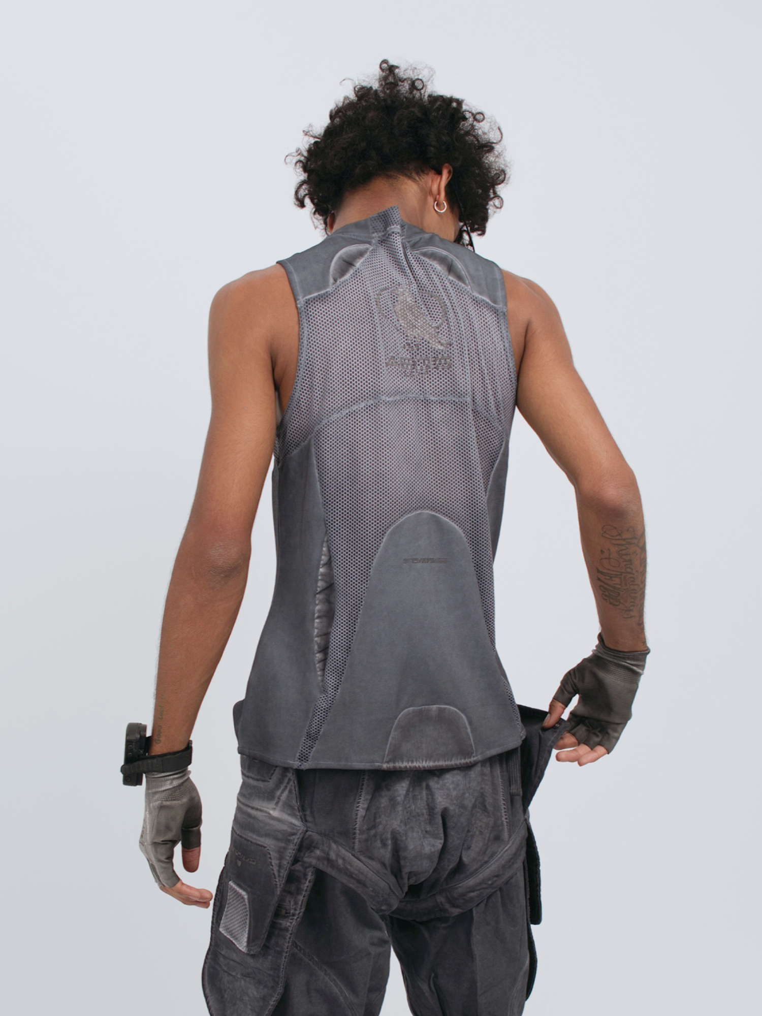 STEAM Distressed Mesh Tactical Tank Top