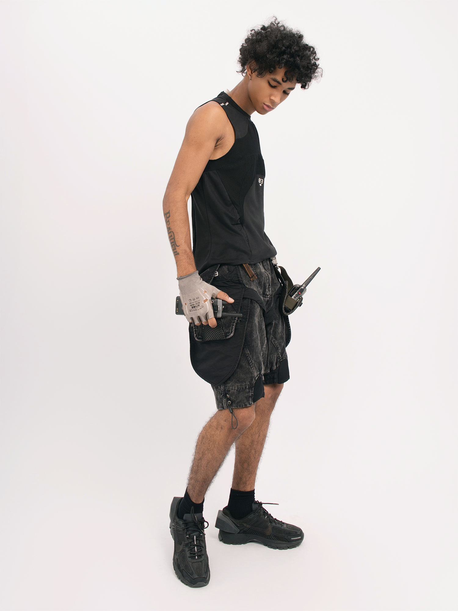 STEAM Distressed Mesh Tactical Tank Top