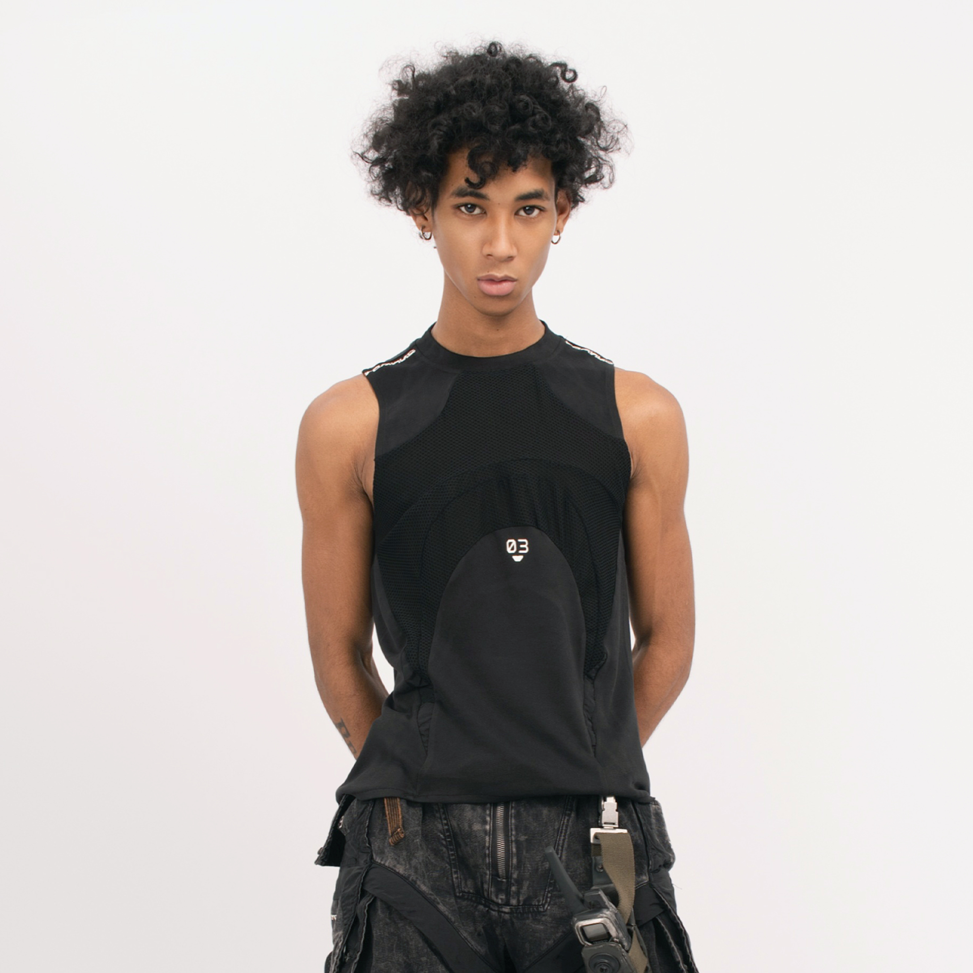 STEAM Distressed Mesh Tactical Tank Top