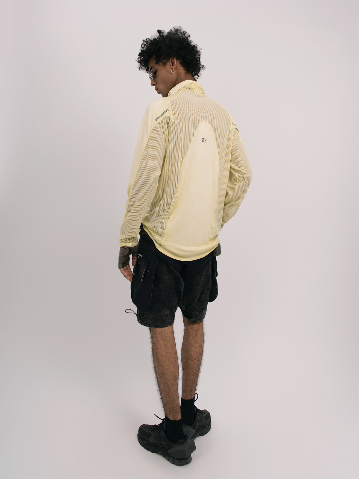 STEAM Mesh Paneled Washed Long-Sleeve Tee