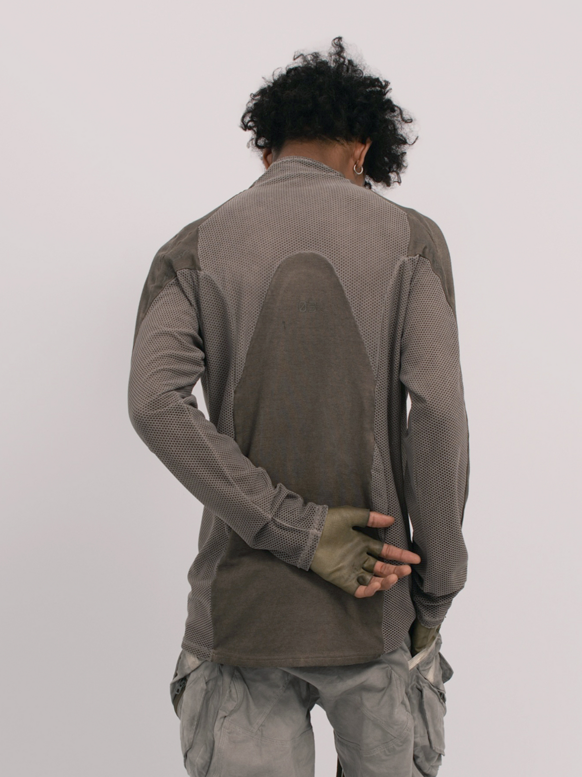 STEAM Mesh Paneled Washed Long-Sleeve Tee