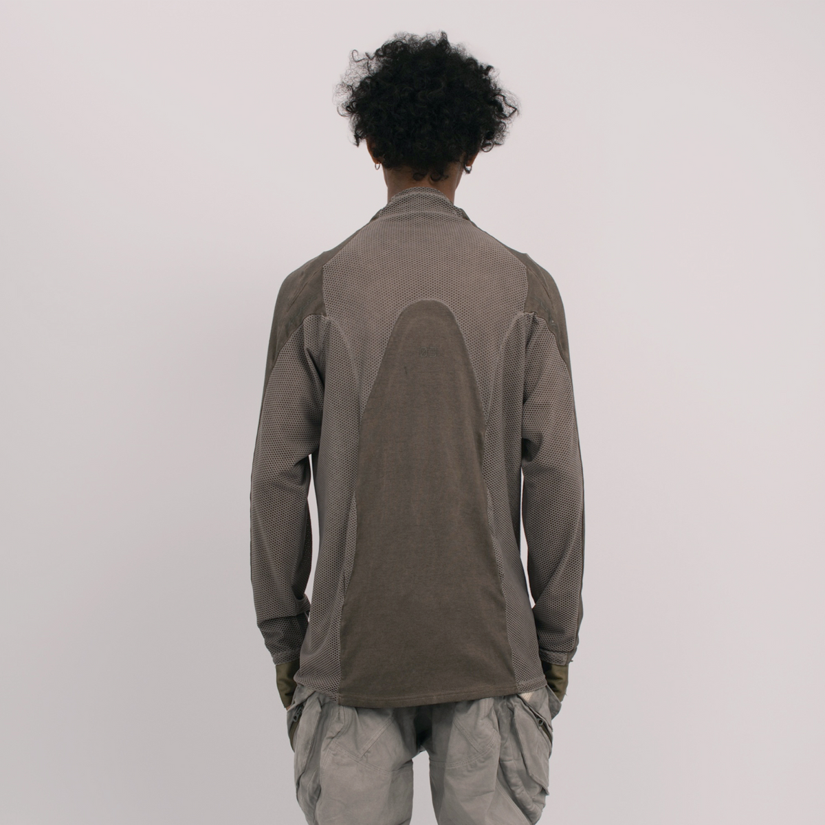 STEAM Mesh Paneled Washed Long-Sleeve Tee