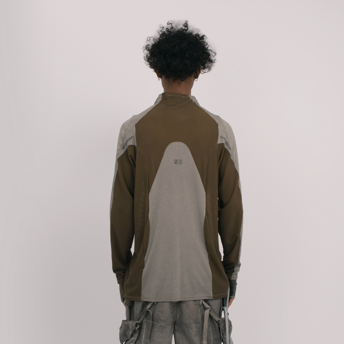 STEAM Mesh Paneled Washed Long-Sleeve Tee