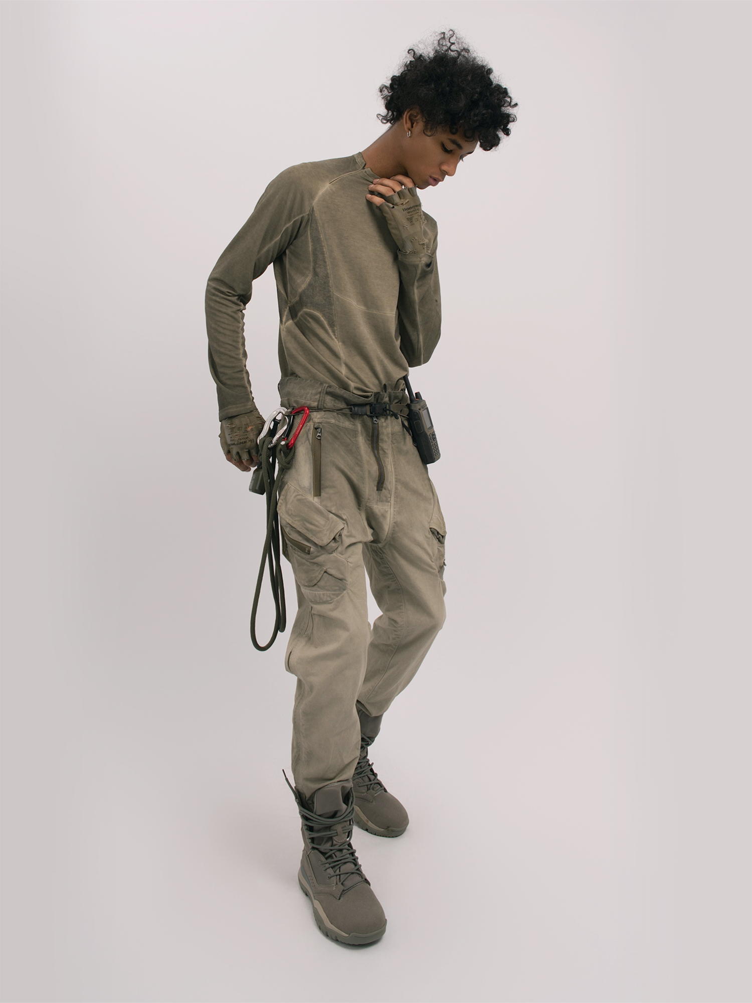 STEAM Distressed Multi-Pocket Utility Cargo Pants