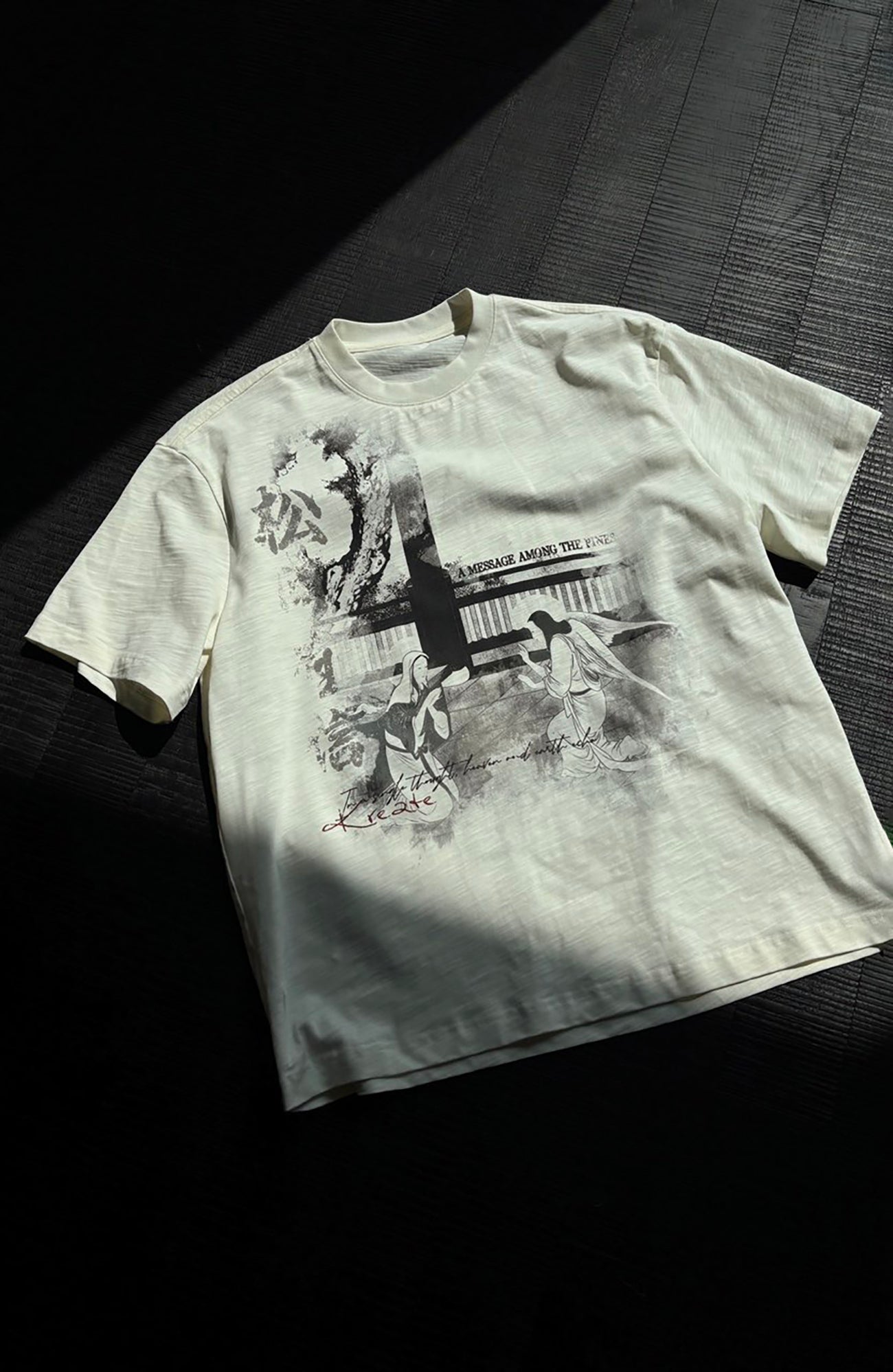 KREATE Bamboo Texture Graphic Tee, premium urban and streetwear designers apparel on PROJECTISR.com, KREATE