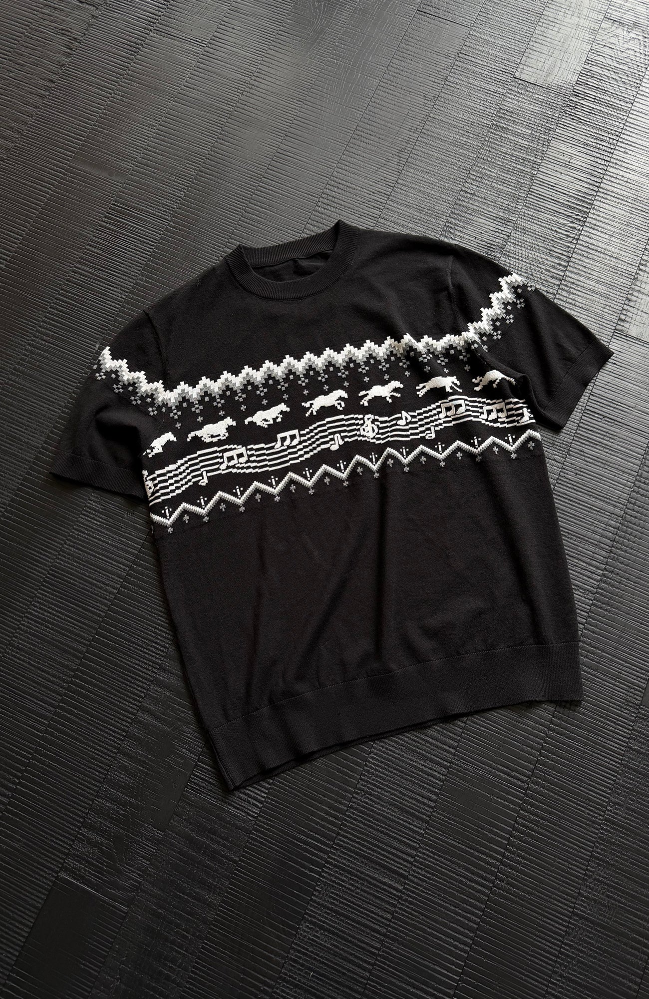 KREATE Horse Jacquard Knit Tee, premium urban and streetwear designers apparel on PROJECTISR.com, KREATE