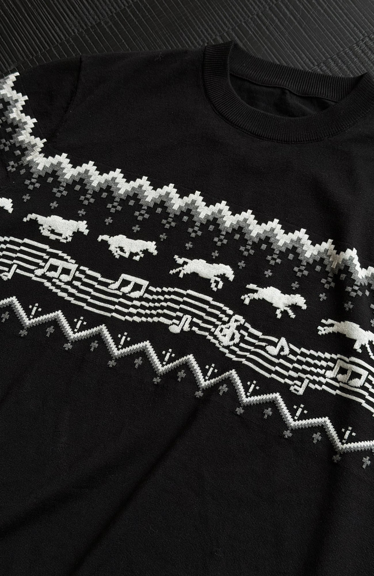 KREATE Horse Jacquard Knit Tee, premium urban and streetwear designers apparel on PROJECTISR.com, KREATE
