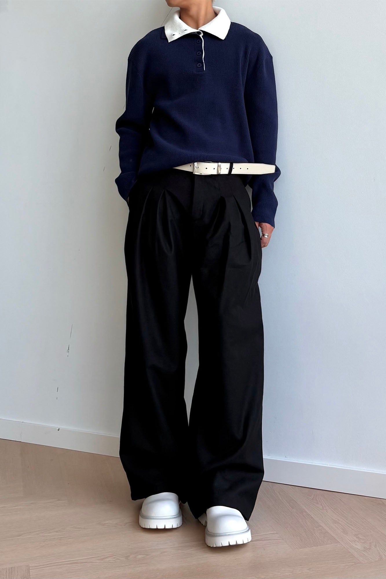 KREATE Triple-Pleat Wide-Leg Trousers, premium urban and streetwear designers apparel on PROJECTISR.com, KREATE