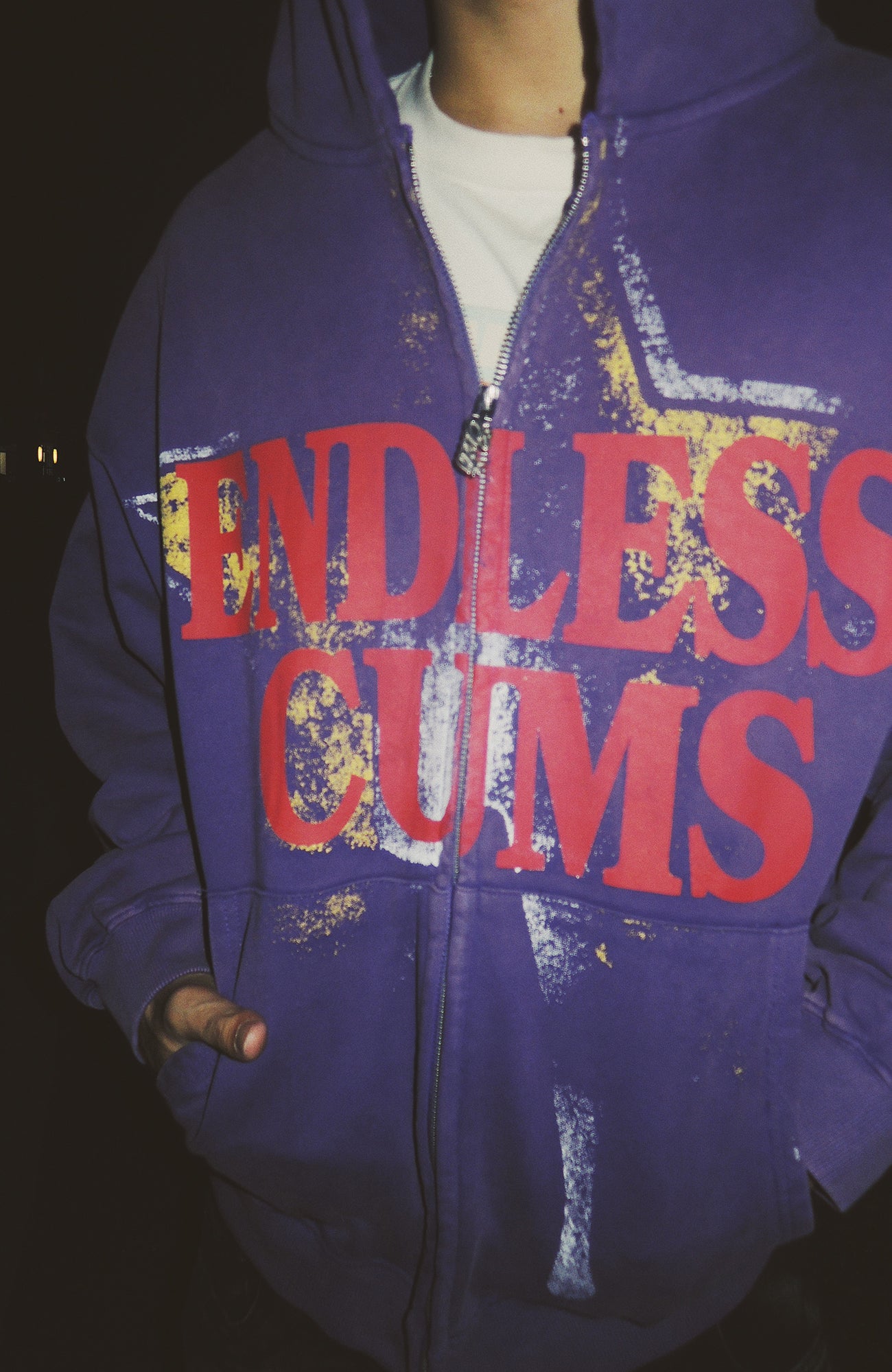 EVETS Star Graphic Zip-Up Hoodie