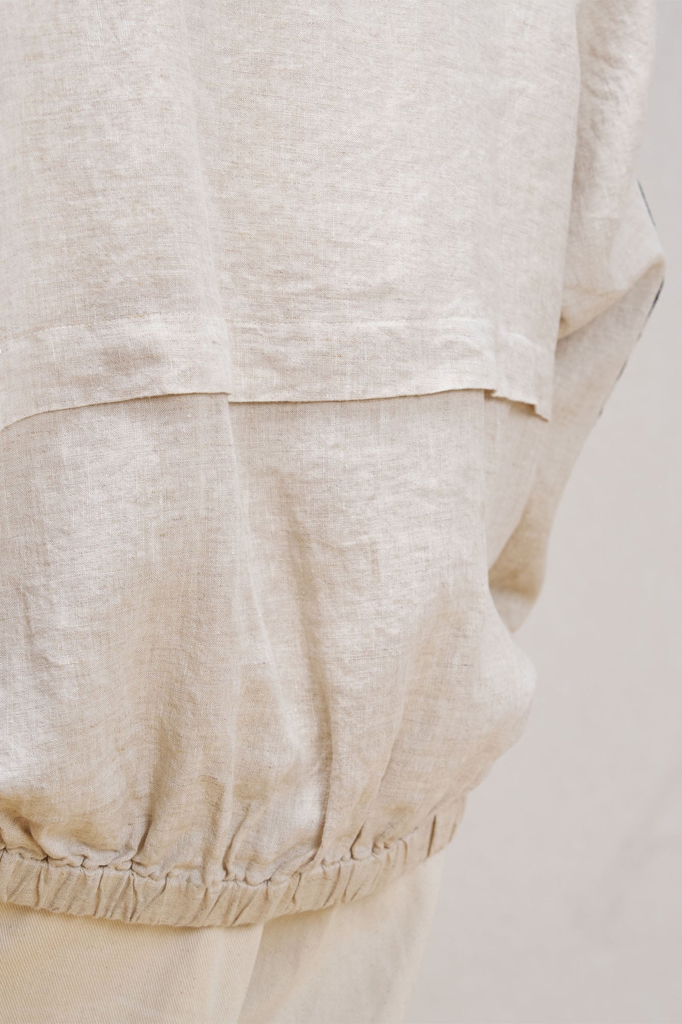 UNLIMITED MOTE Patched Elbow Multi-Pocket Linen Jacket
