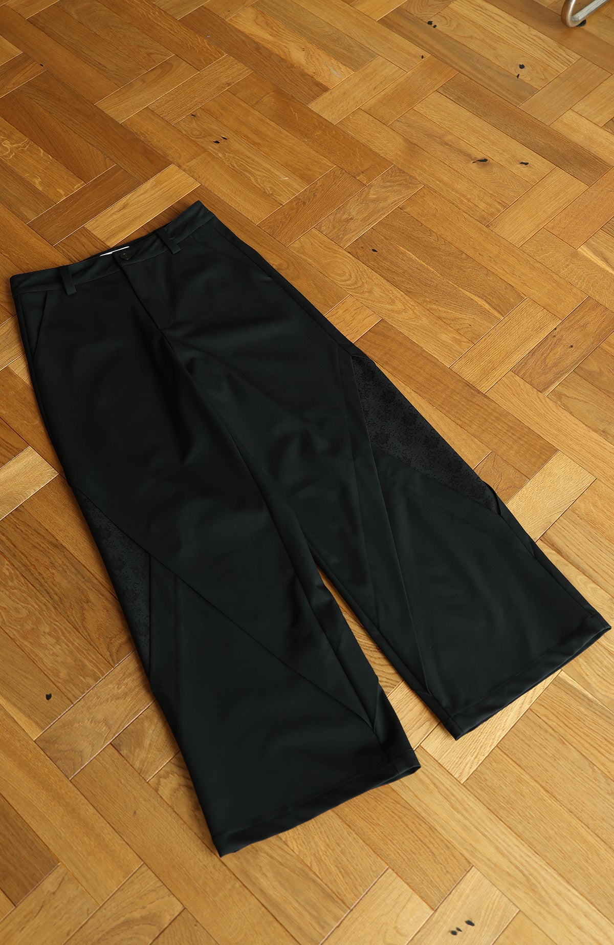 OKAYTHXBYE Deconstructed Spliced Wide-Leg Trousers