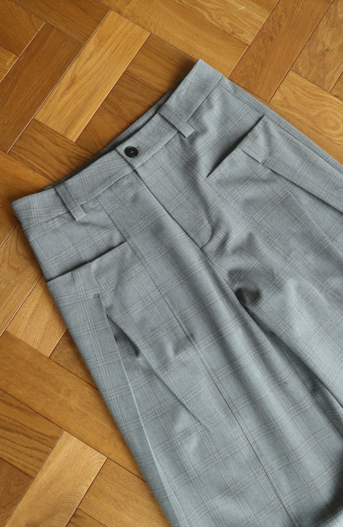 OKAYTHXBYE Plaid Wide-Leg Trousers