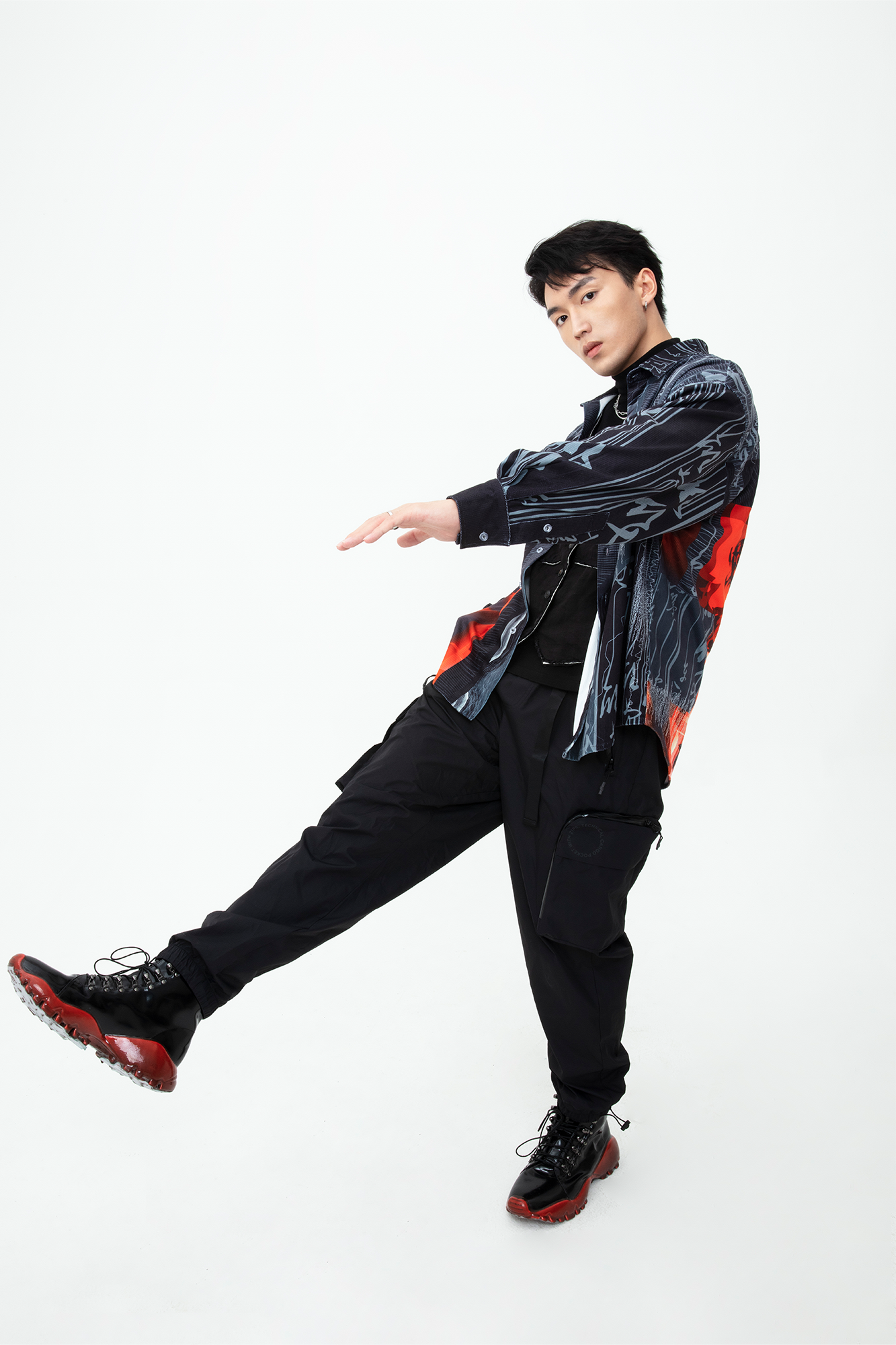 MASH UP ASIA Tang Calligraphy Graphic Oversized Shirt, premium urban and streetwear designers apparel on PROJECTISR.com, MASH UP ASIA