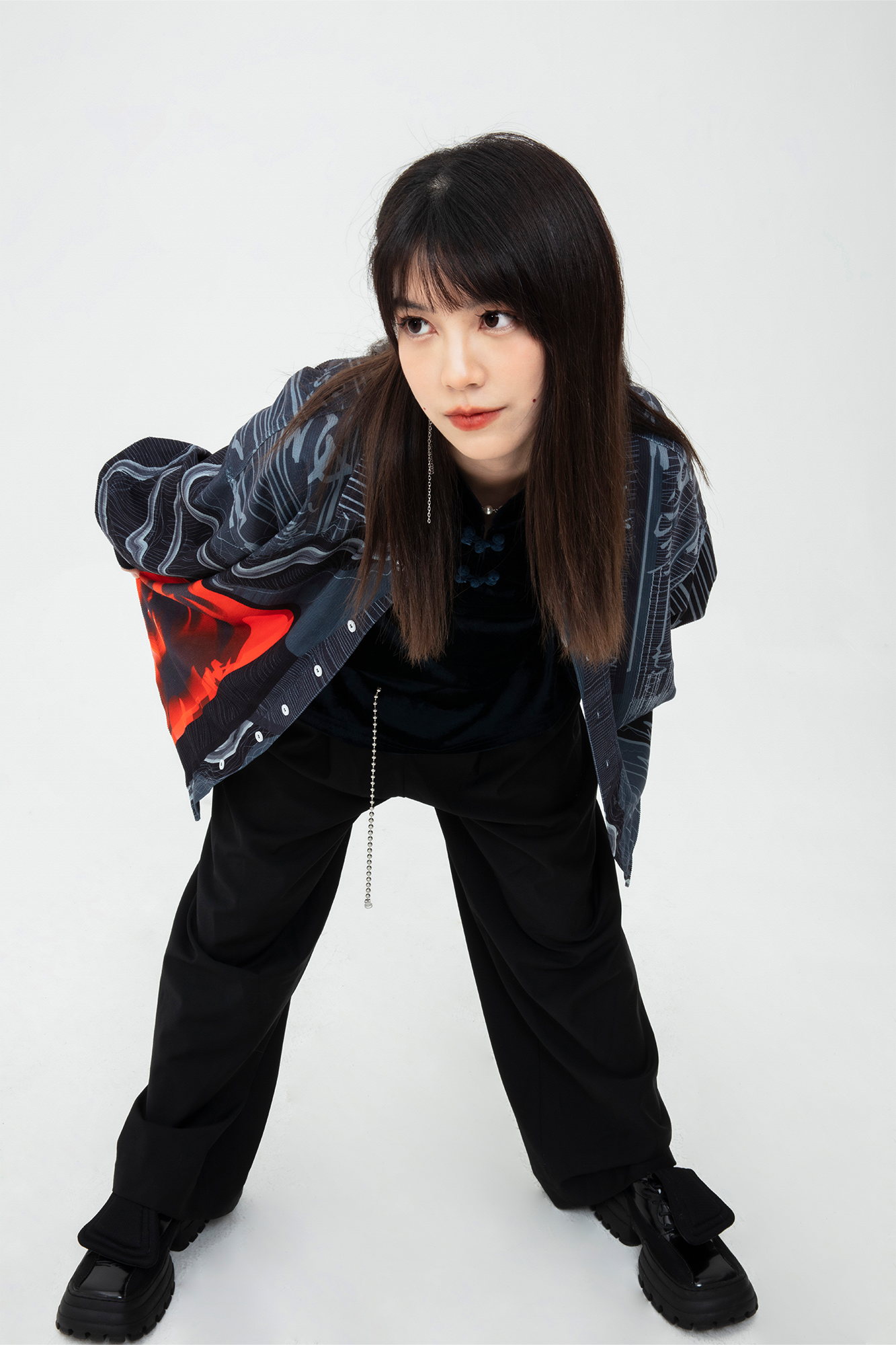 MASH UP ASIA Tang Calligraphy Graphic Oversized Shirt, premium urban and streetwear designers apparel on PROJECTISR.com, MASH UP ASIA