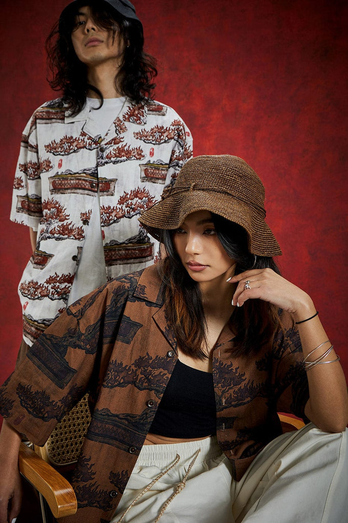OSCILL Pine On Fire Half Shirt, premium urban and streetwear designers apparel on PROJECTISR.com, OSCILL