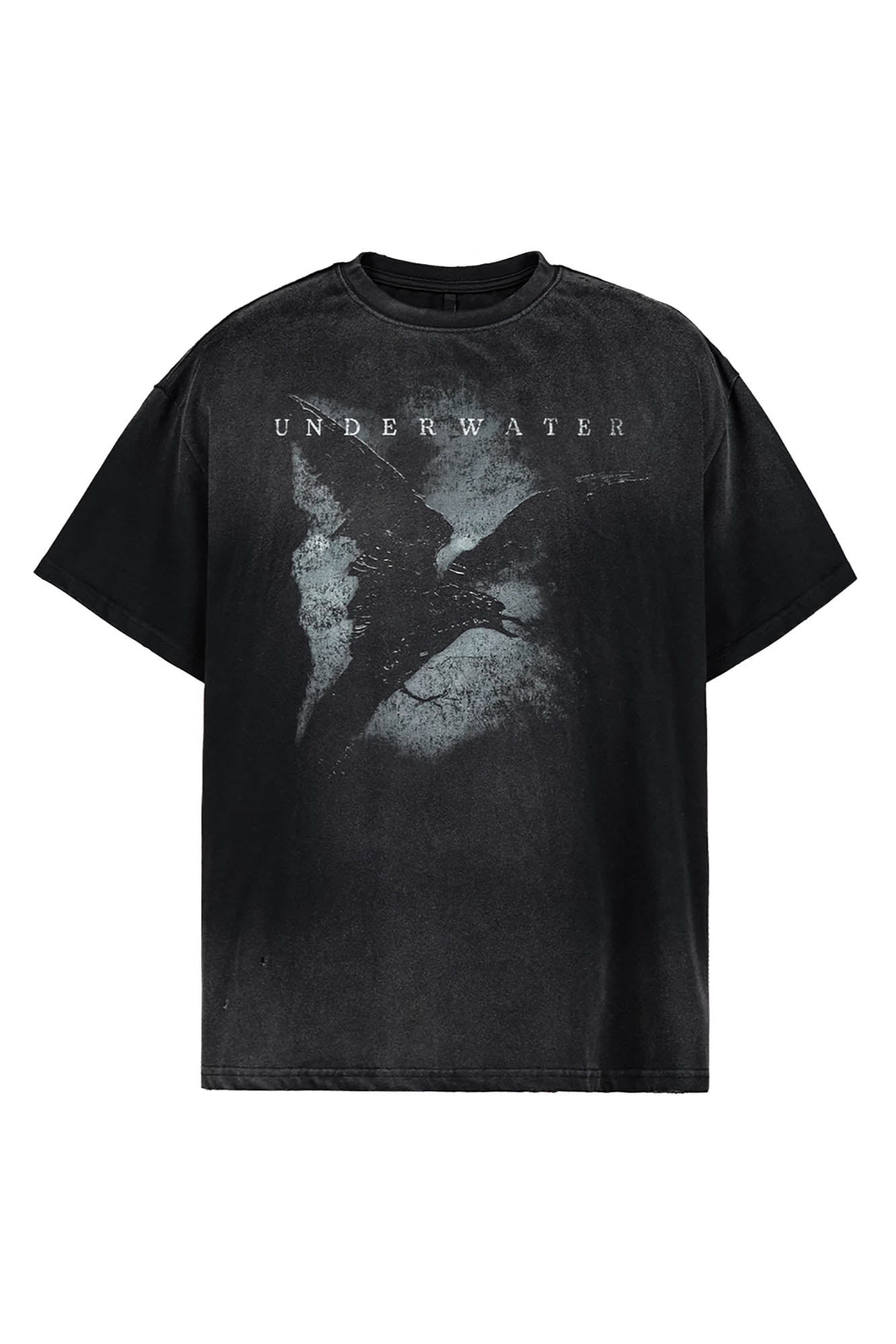 国内で当店のみ UNDERWATER - The Dark Raven Distressed Tee UNDERWATER The Dark Raven Distressed T-Shirt