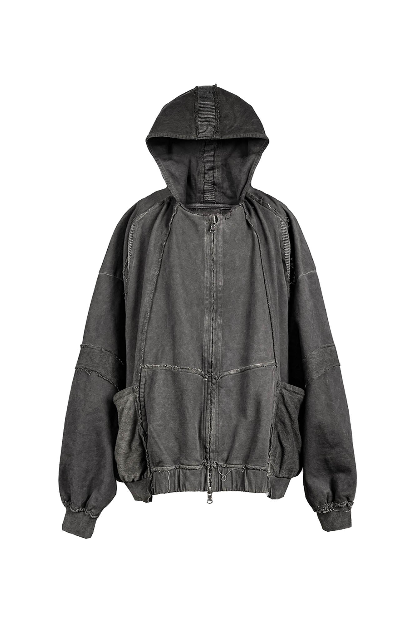 UNDERWATER Distressed Demon Clad Deconstructed Hooded Jacket