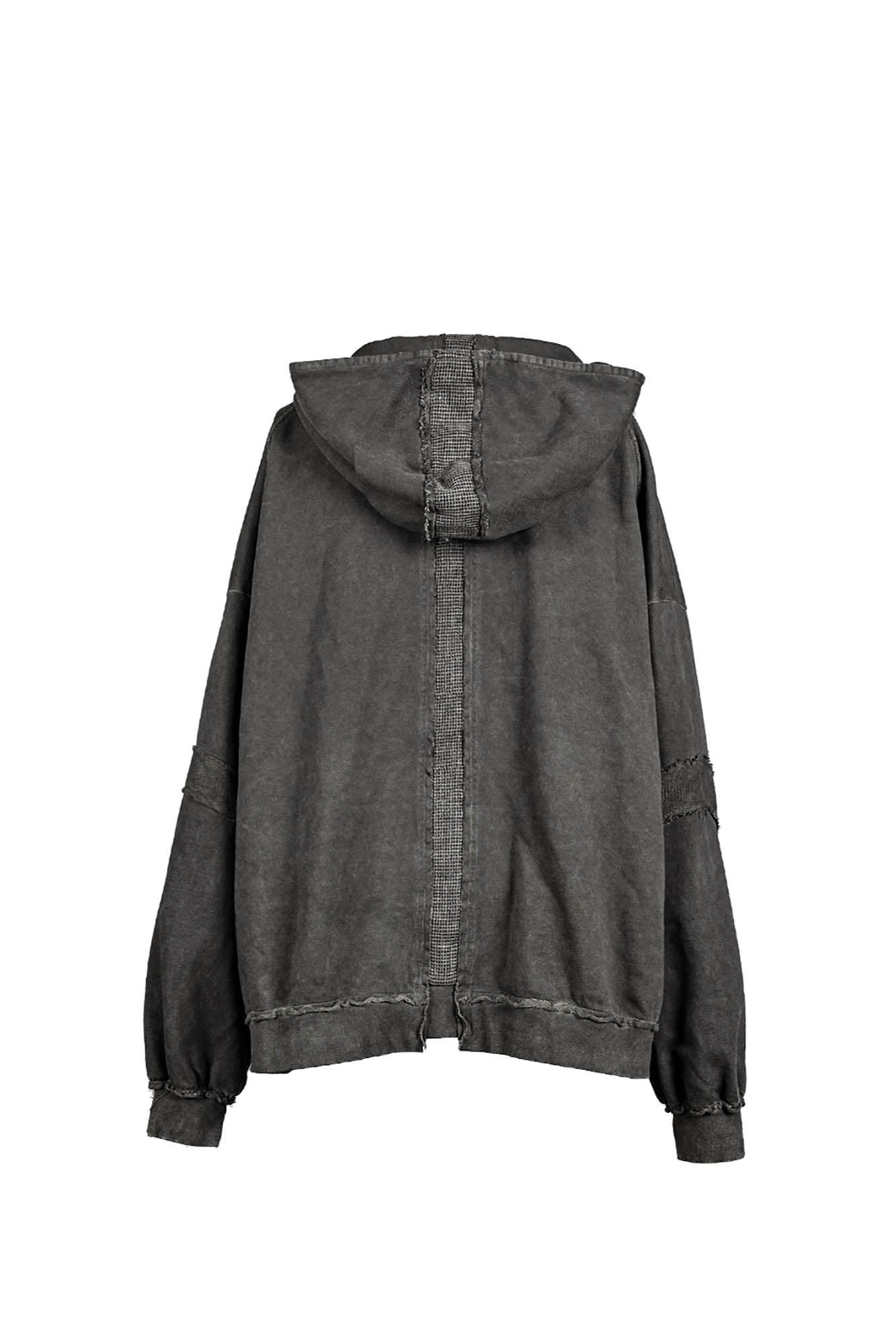 UNDERWATER Distressed Demon Clad Deconstructed Hooded Jacket