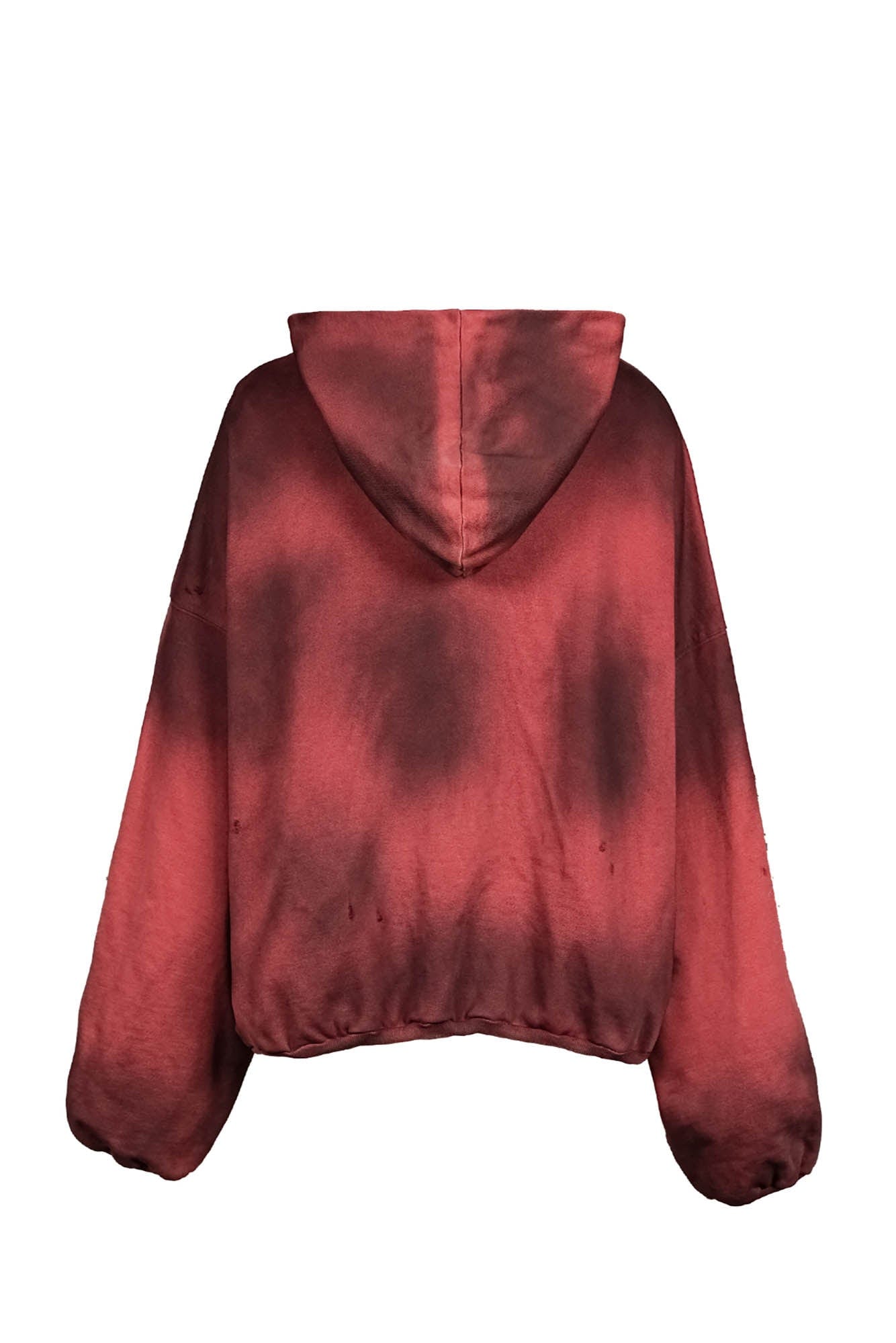 UNDERWATER Ashen Ember Distressed Elevated Hoodie Red, premium urban and streetwear designers apparel on PROJECTISR.com, UNDERWATER