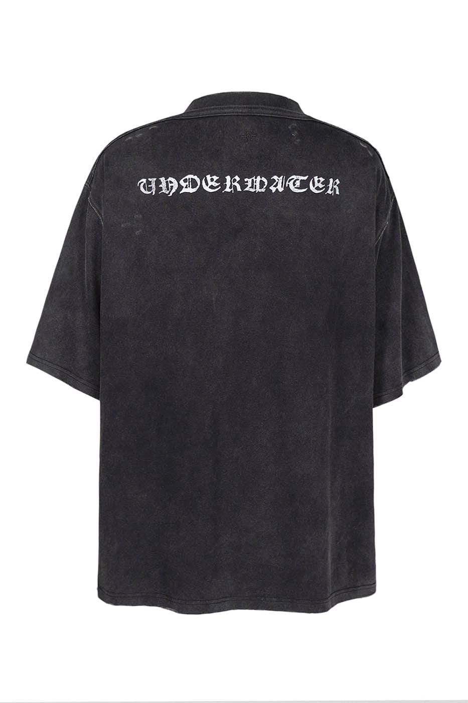 UNDERWATER Distressed Nun Graphics T-Shirt, premium urban and streetwear designers apparel on PROJECTISR.com, UNDERWATER