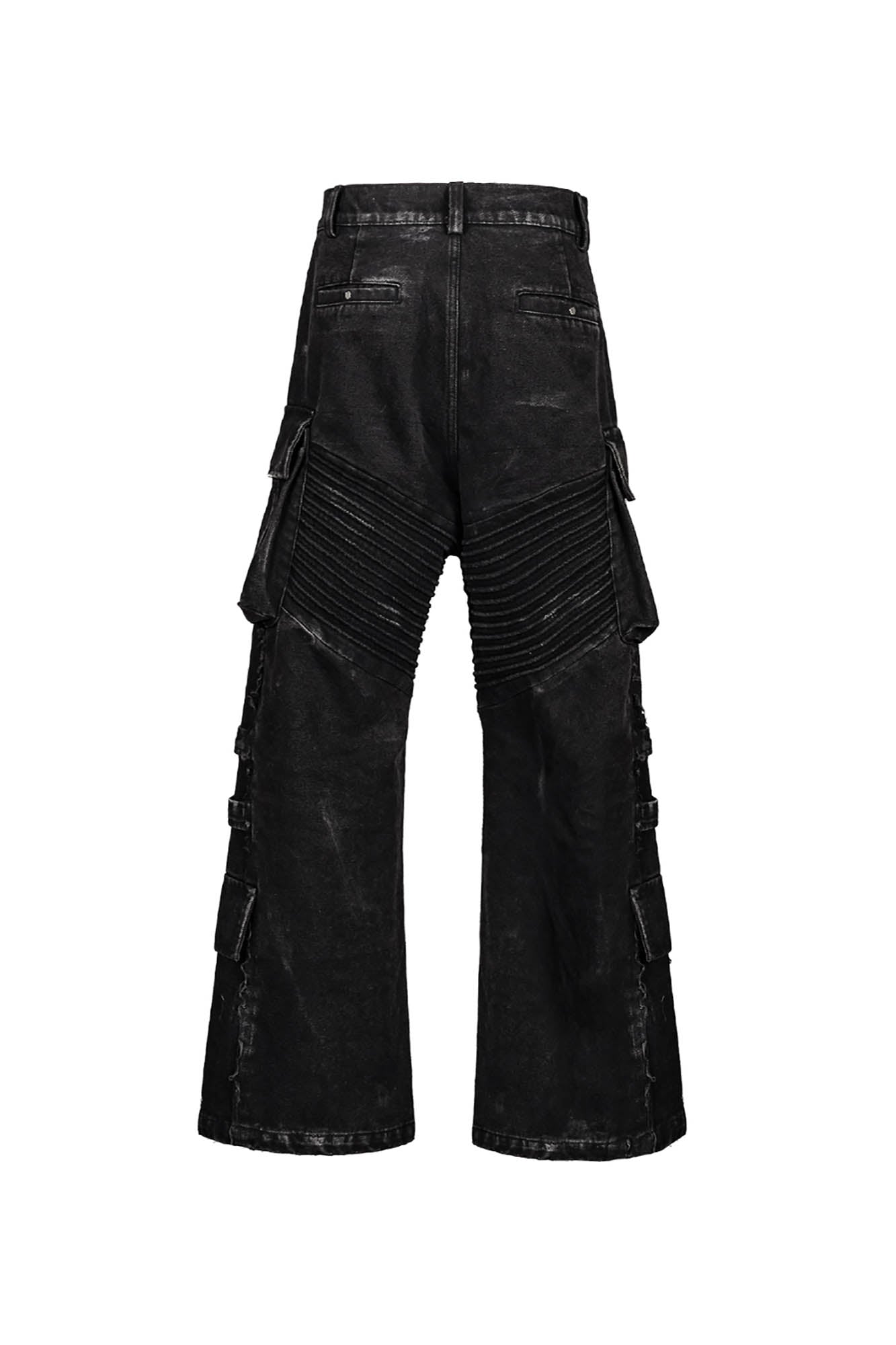 UNDERWATER Deconstructed Distressed Wanderer Multi-Pocket Jeans