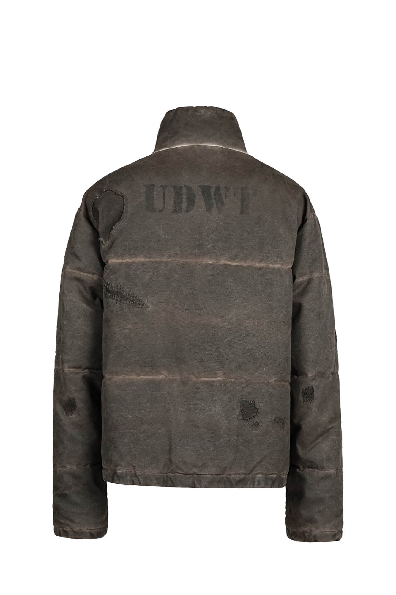 UNDERWATER Distressed Wanderer Patchwork Padded Jacket, premium urban and streetwear designers apparel on PROJECTISR.com, UNDERWATER