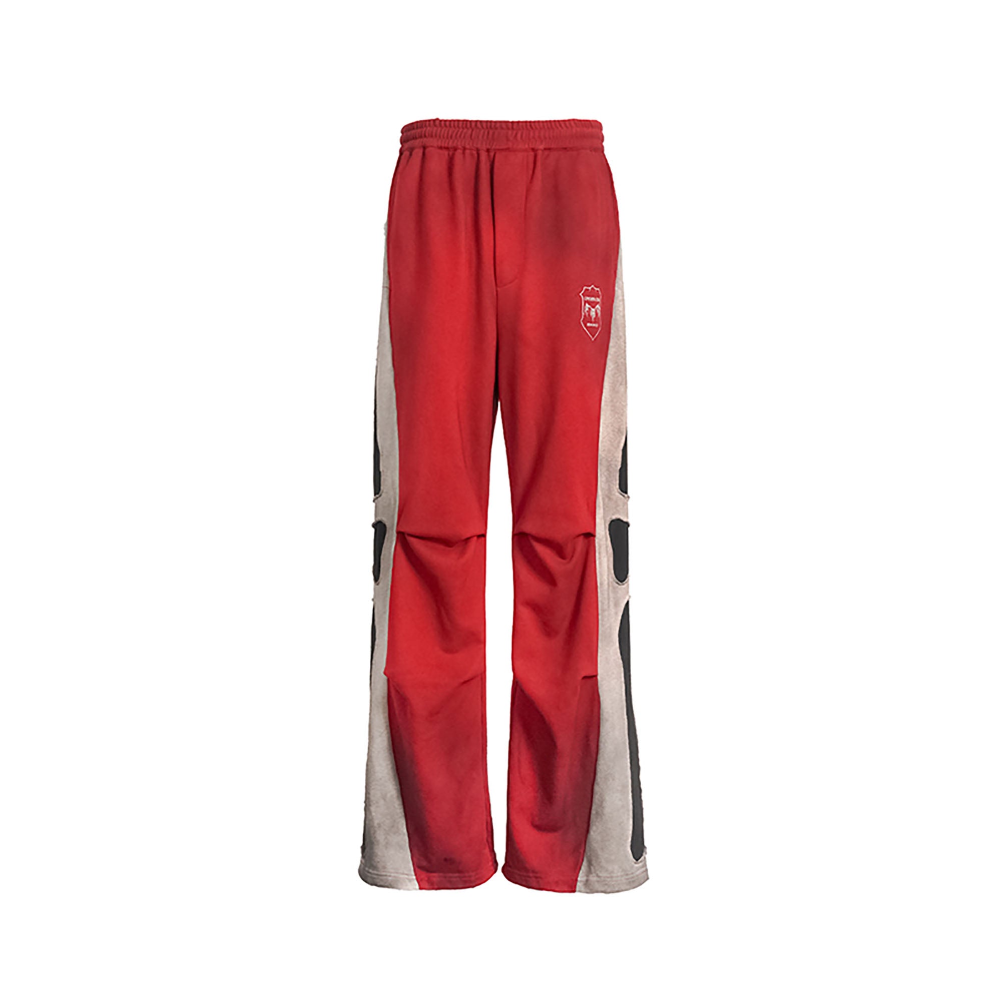 UNDERWATER Skeleton Distressed Contrast Panel Sweatpants