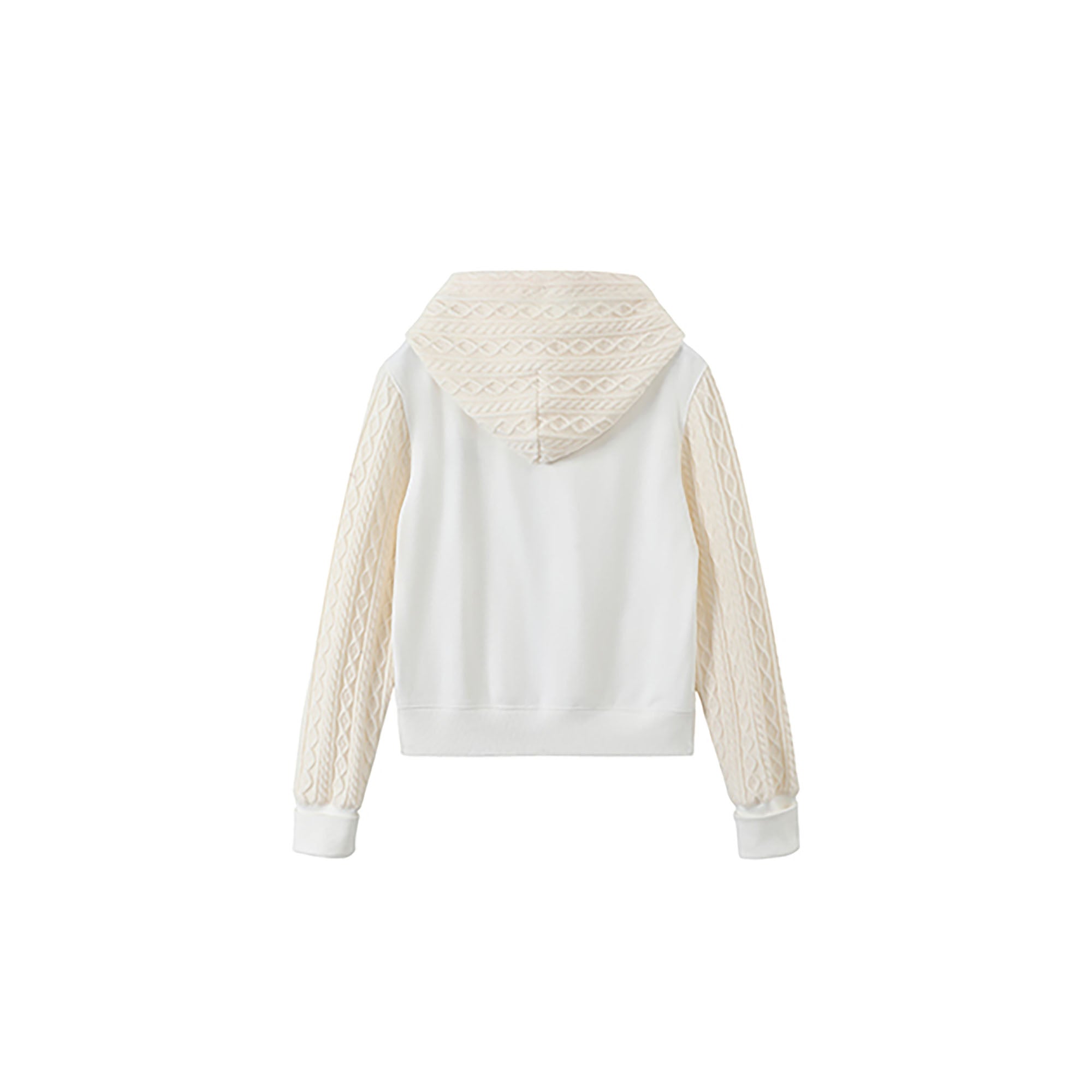 DONSMOKE Spliced Cable-Knit Zip-Up Hoodie, premium urban and streetwear designers apparel on PROJECTISR.com, DONSMOKE