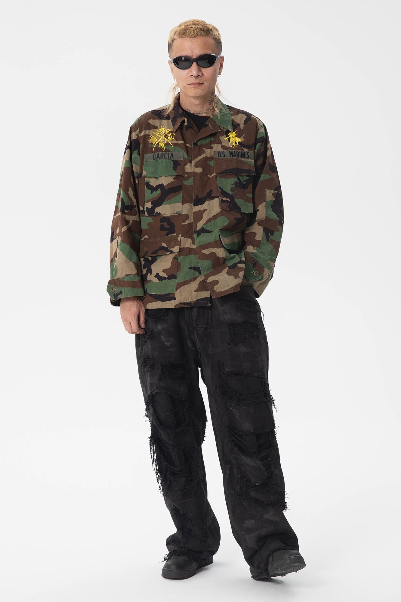 RTVG Oriental Embroidery Camo Military Jacket