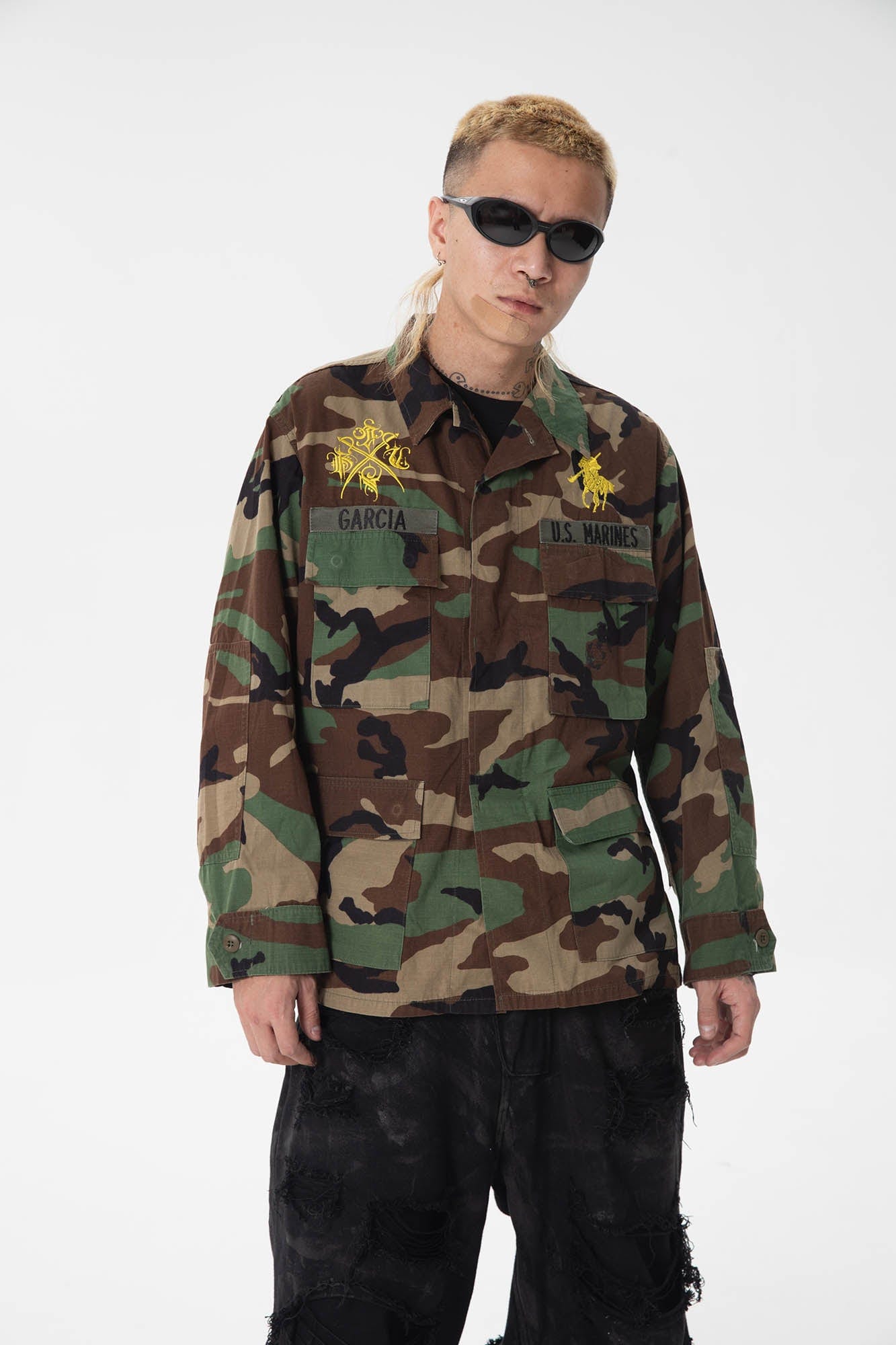 RTVG Oriental Embroidery Camo Military Jacket