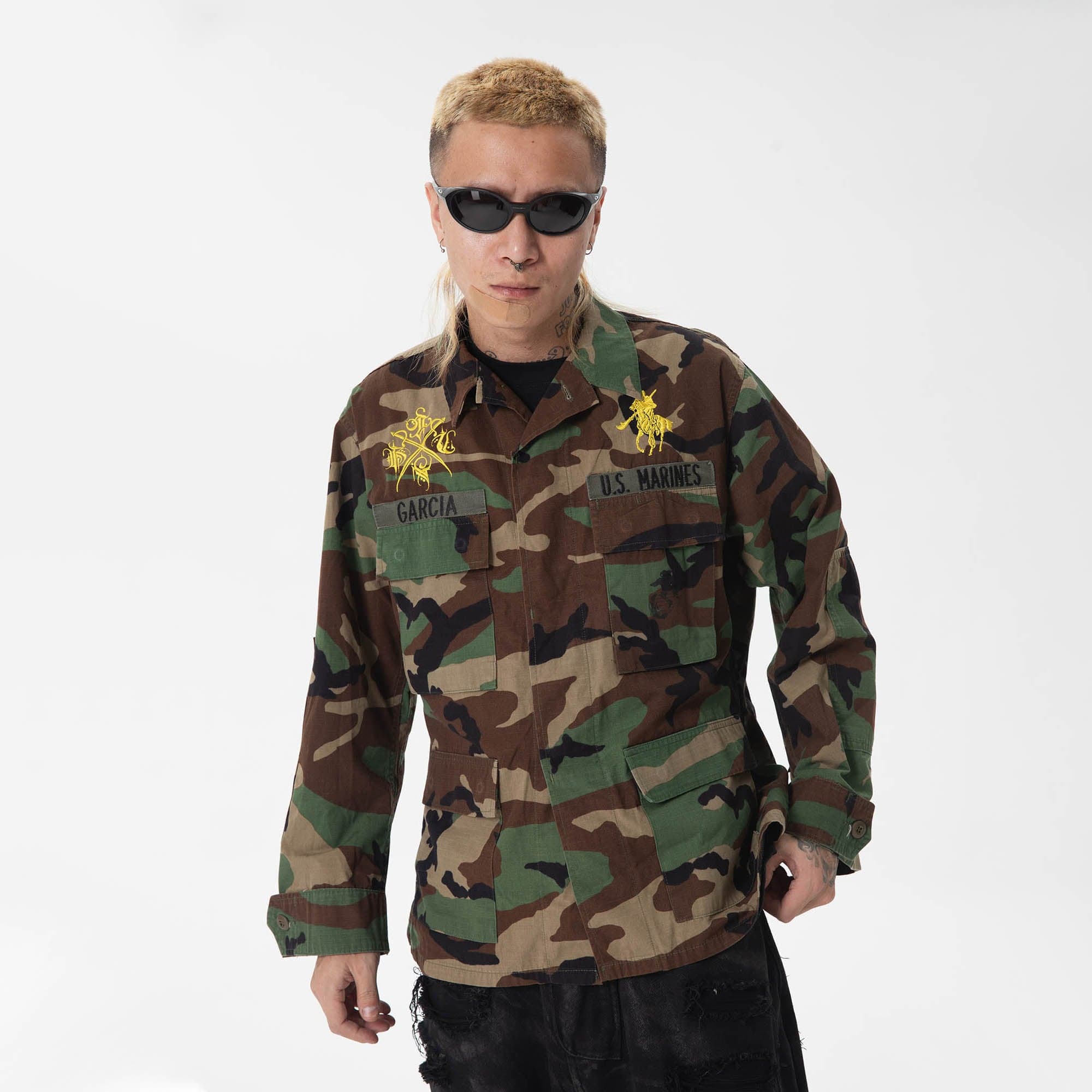 RTVG Oriental Embroidery Camo Military Jacket