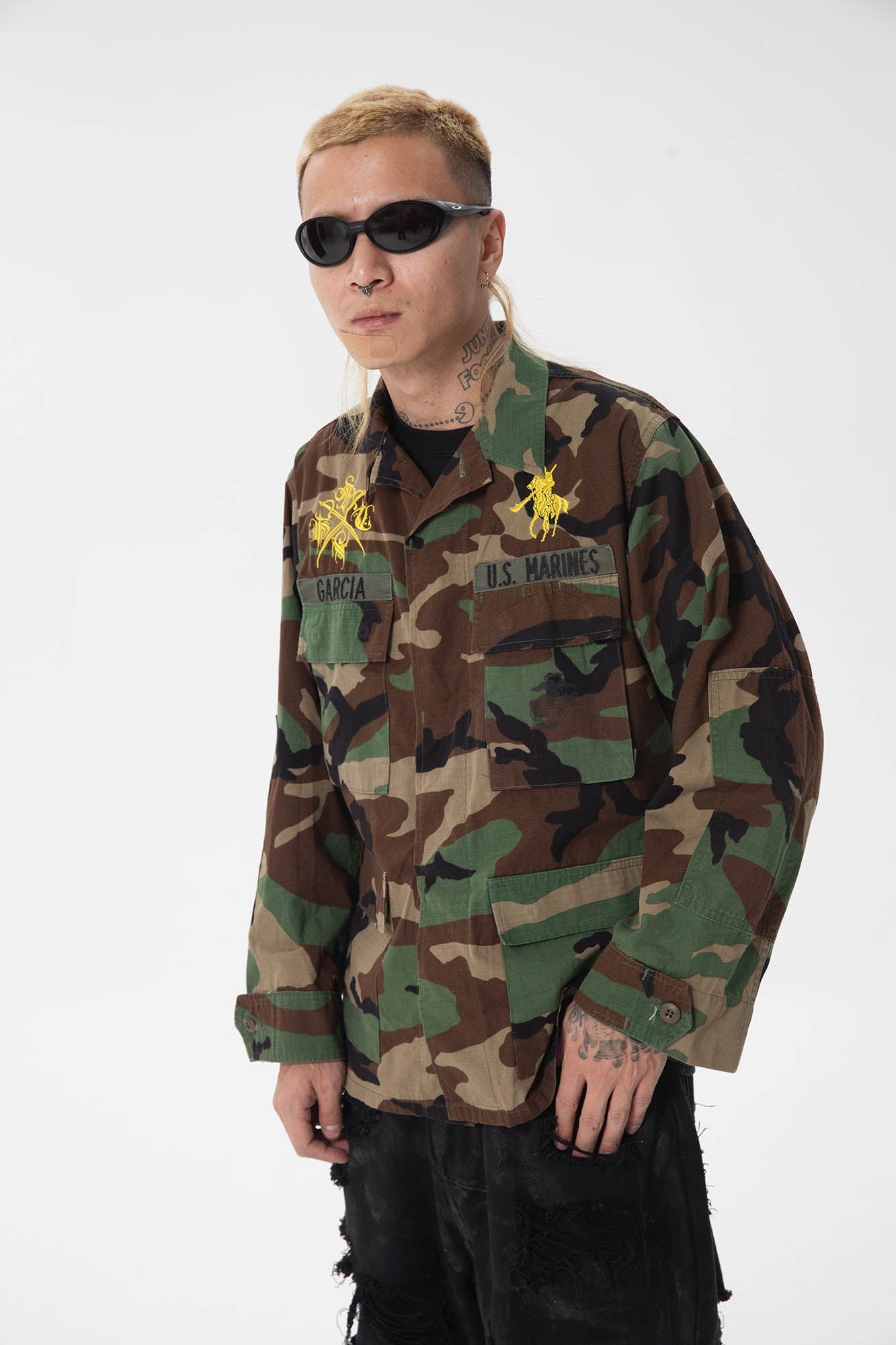 RTVG Oriental Embroidery Camo Military Jacket