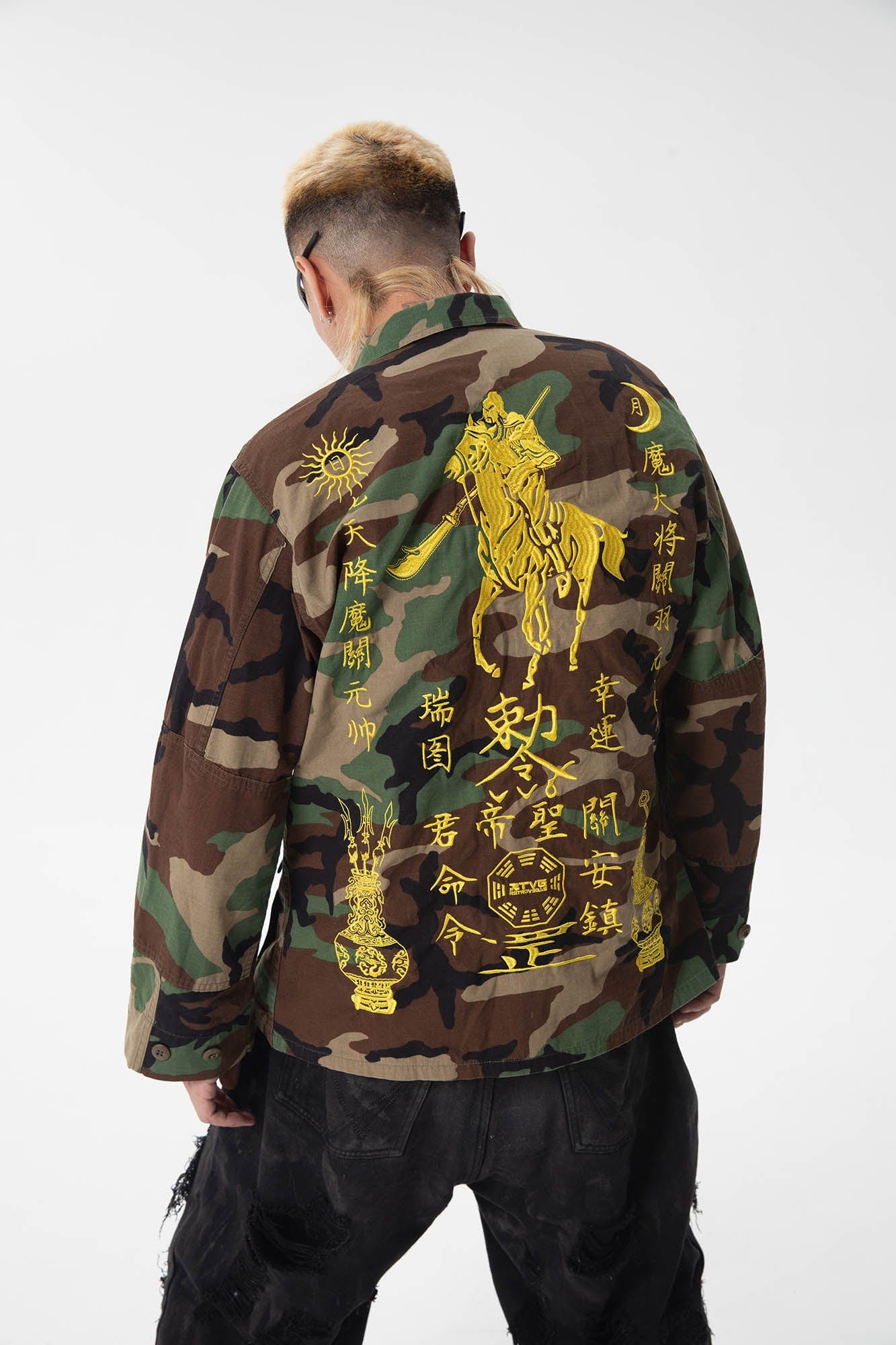 RTVG Oriental Embroidery Camo Military Jacket