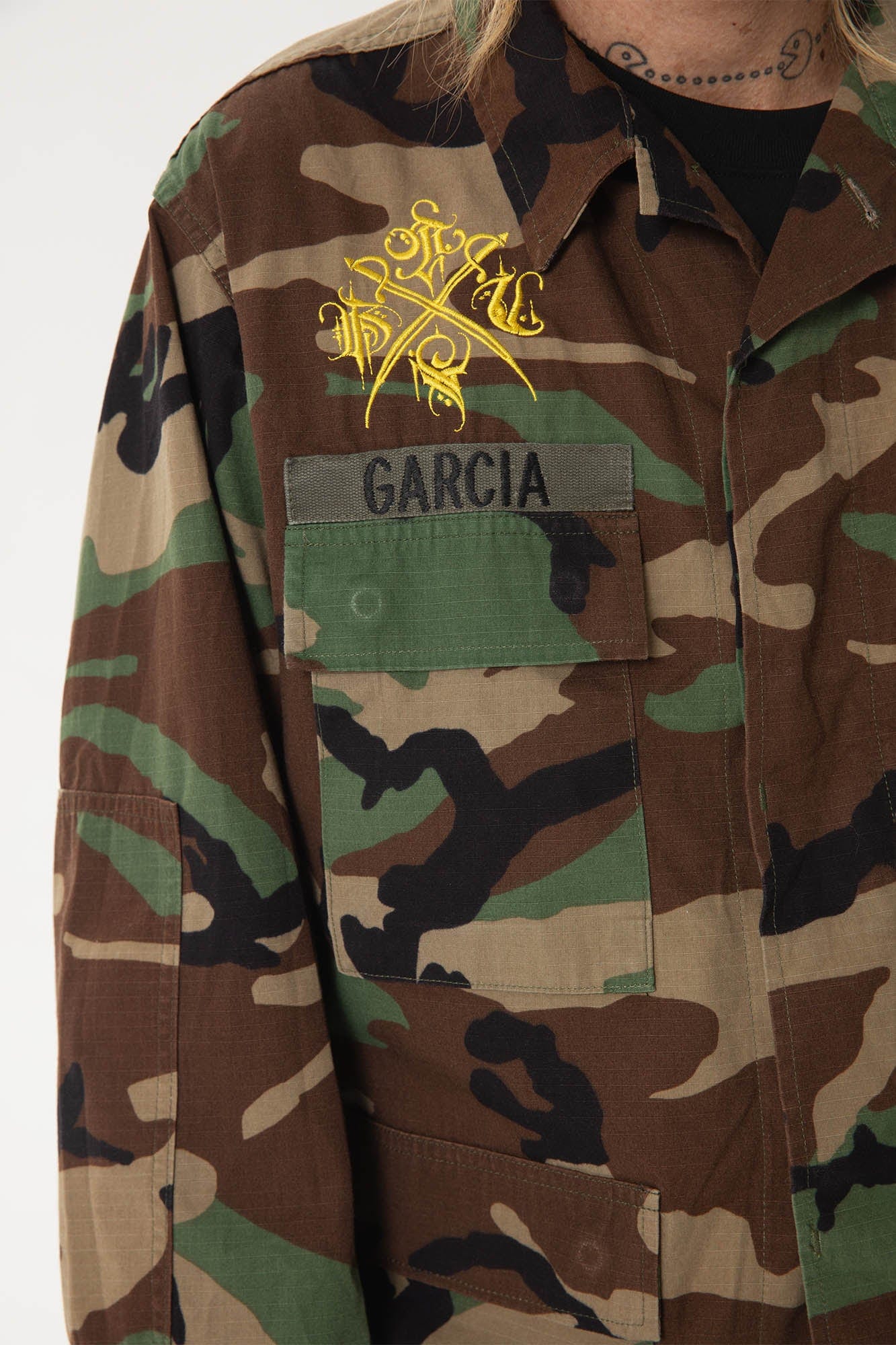 RTVG Oriental Embroidery Camo Military Jacket