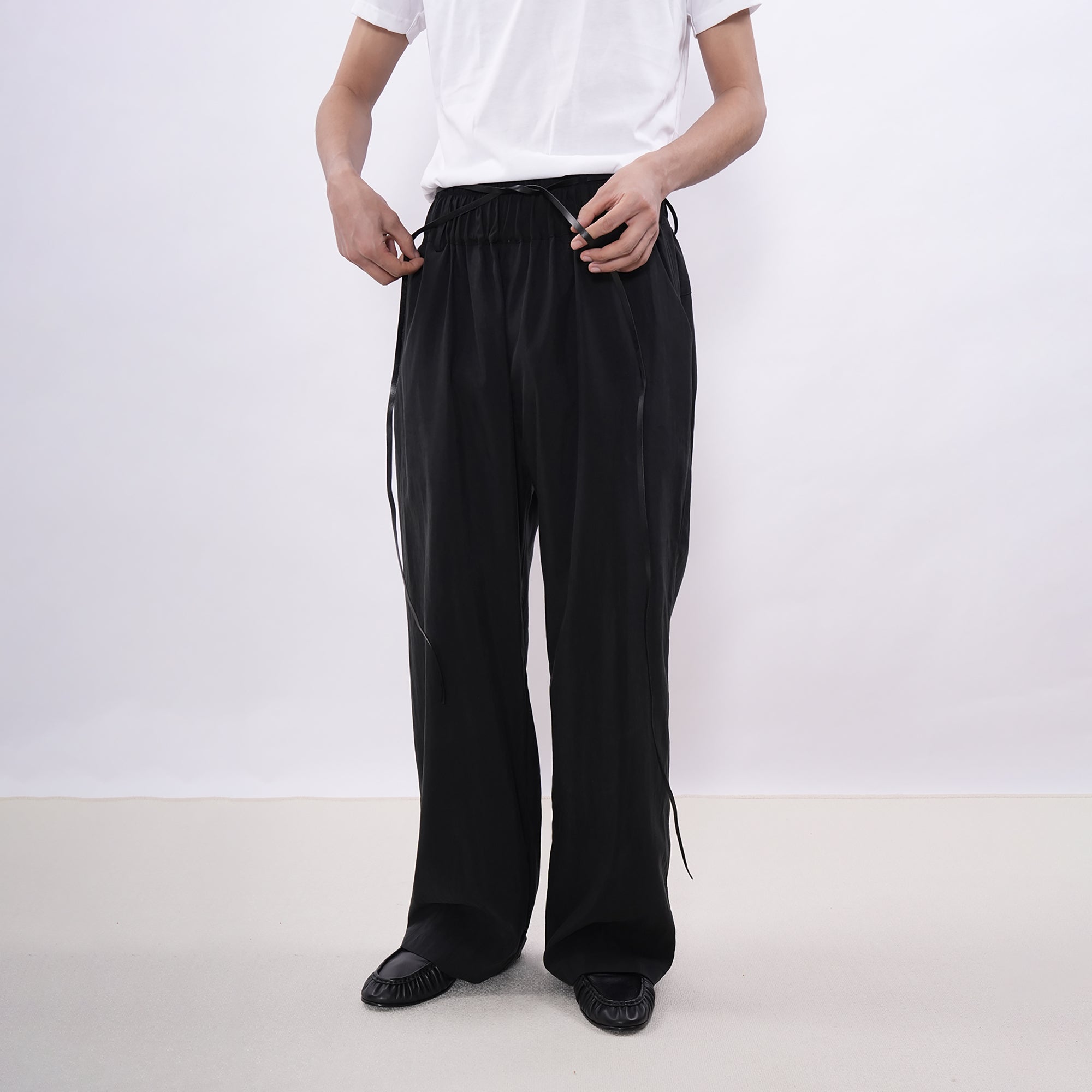 7440 37 1 Drawstring Fluid Wide-Leg Trousers, premium urban and streetwear designers apparel on PROJECTISR.com, 7440 37 1