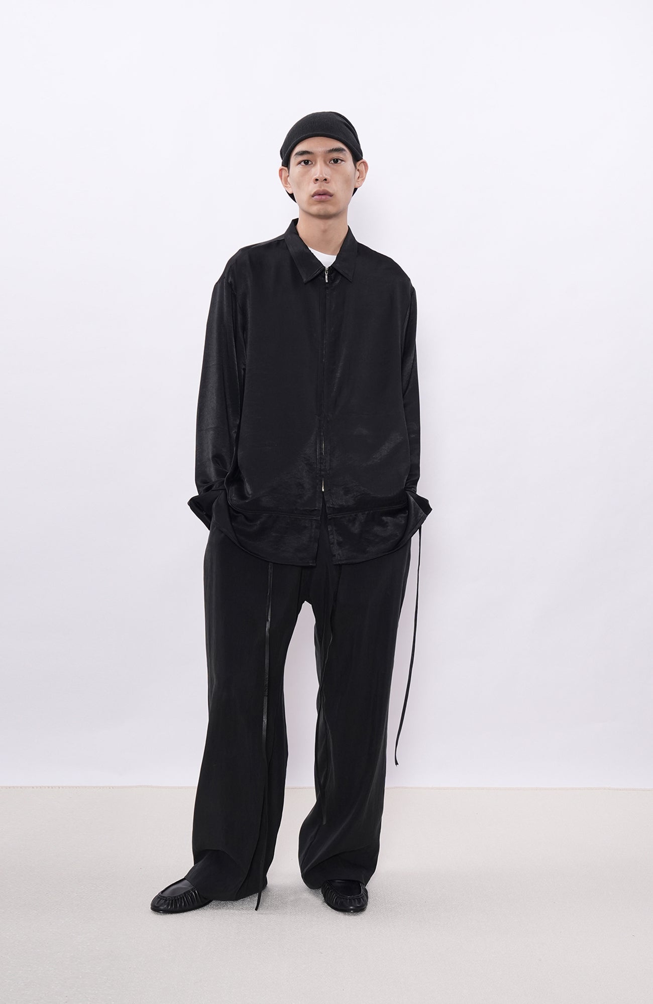 7440 37 1 Drawstring Fluid Wide-Leg Trousers, premium urban and streetwear designers apparel on PROJECTISR.com, 7440 37 1