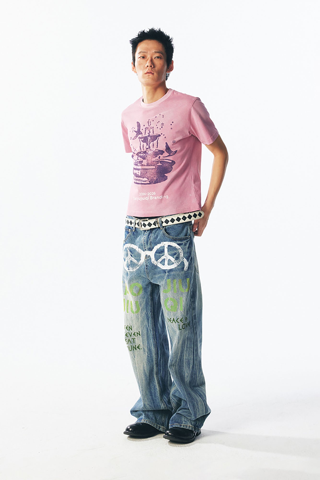 1997 POSTOFFICE Fountain Dove Distressed Tee, premium urban and streetwear designers apparel on PROJECTISR.com, 1997 POSTOFFICE