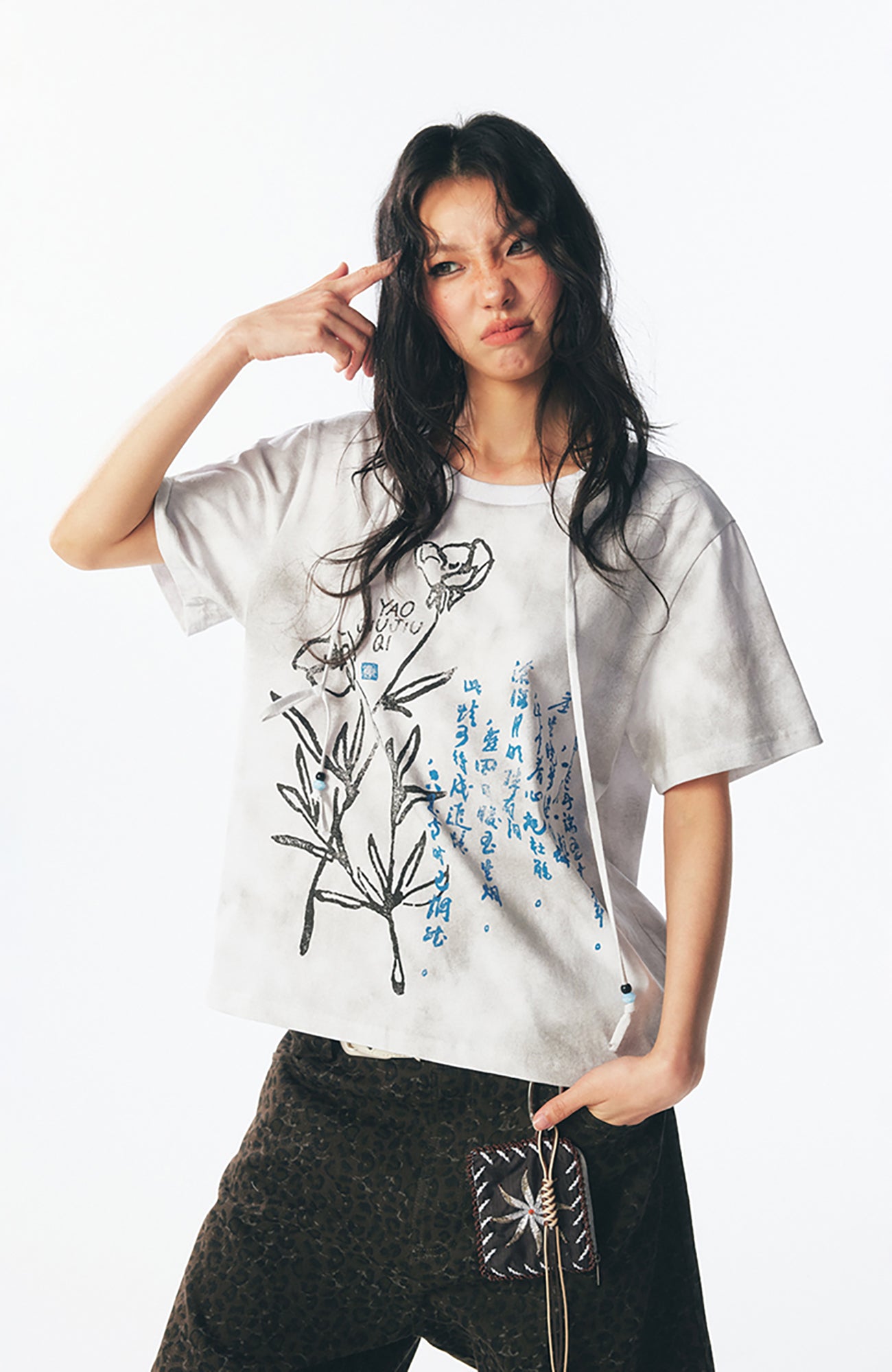 1997 POSTOFFICE Floral Script Graphic T-Shirt, premium urban and streetwear designers apparel on PROJECTISR.com, 1997 POSTOFFICE