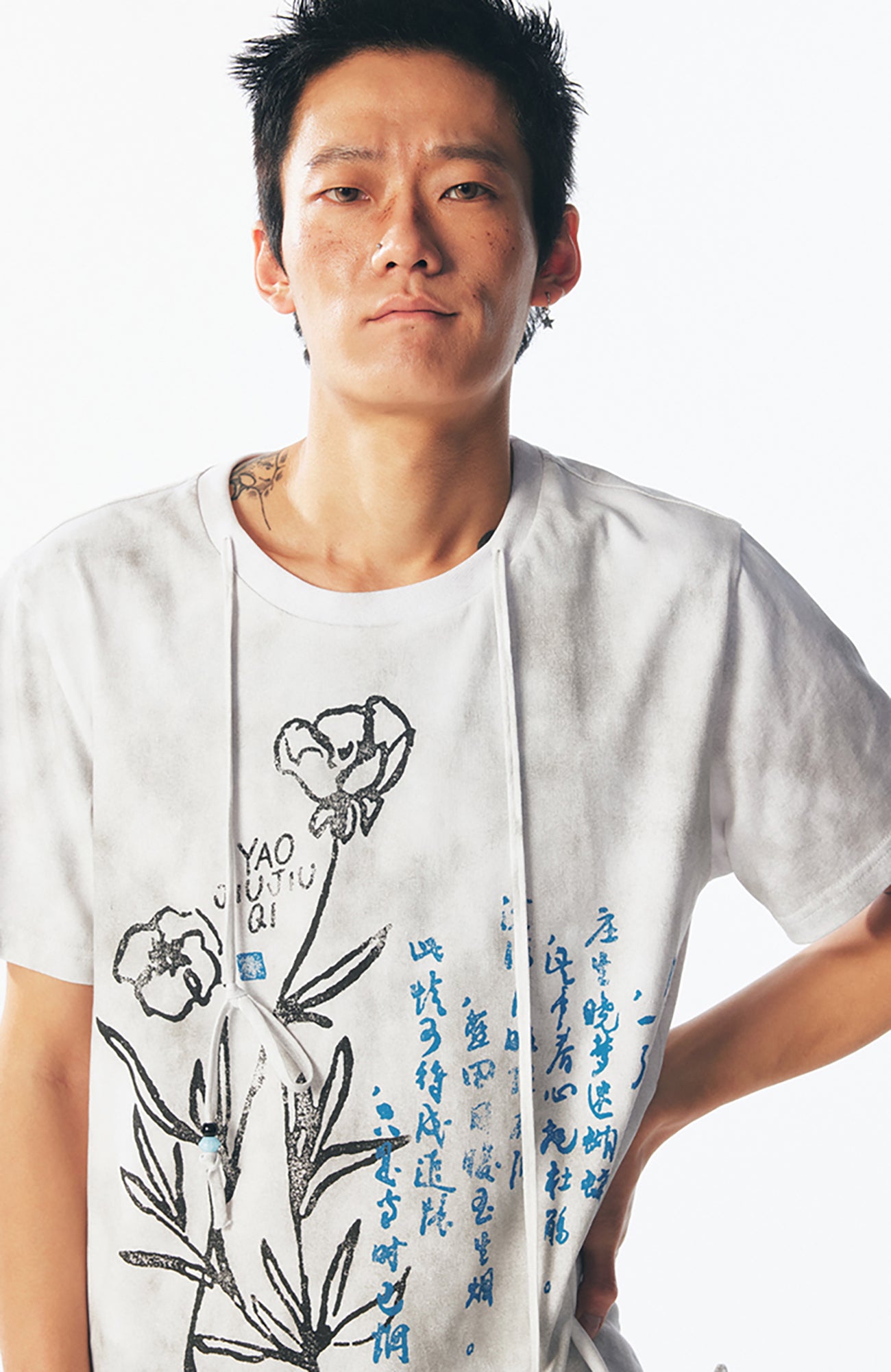 1997 POSTOFFICE Floral Script Graphic T-Shirt, premium urban and streetwear designers apparel on PROJECTISR.com, 1997 POSTOFFICE